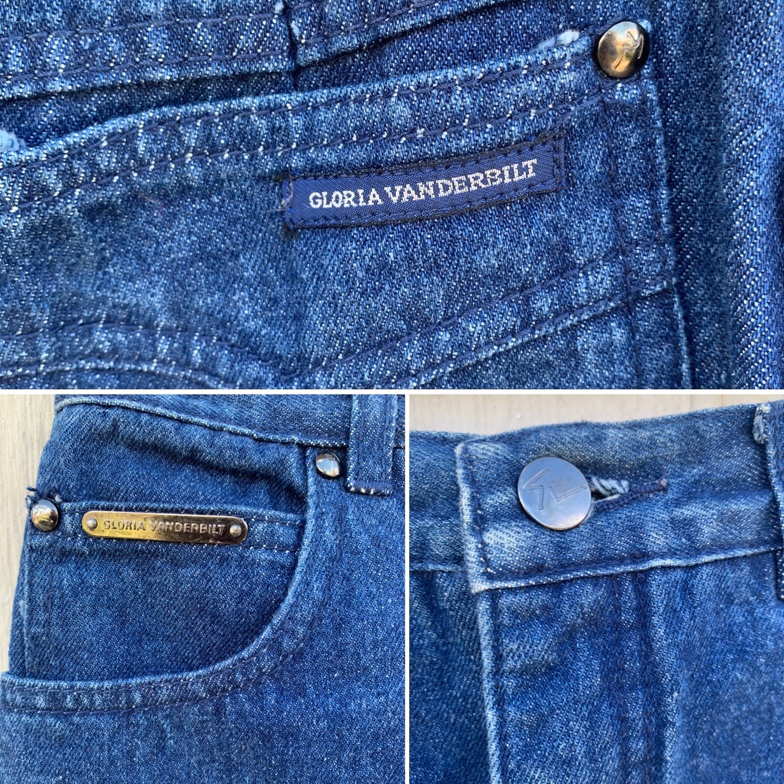 Vintage Gloria Vanderbilt for Murjani Denim Skirt High Waist 8 24 1/2” Waist
