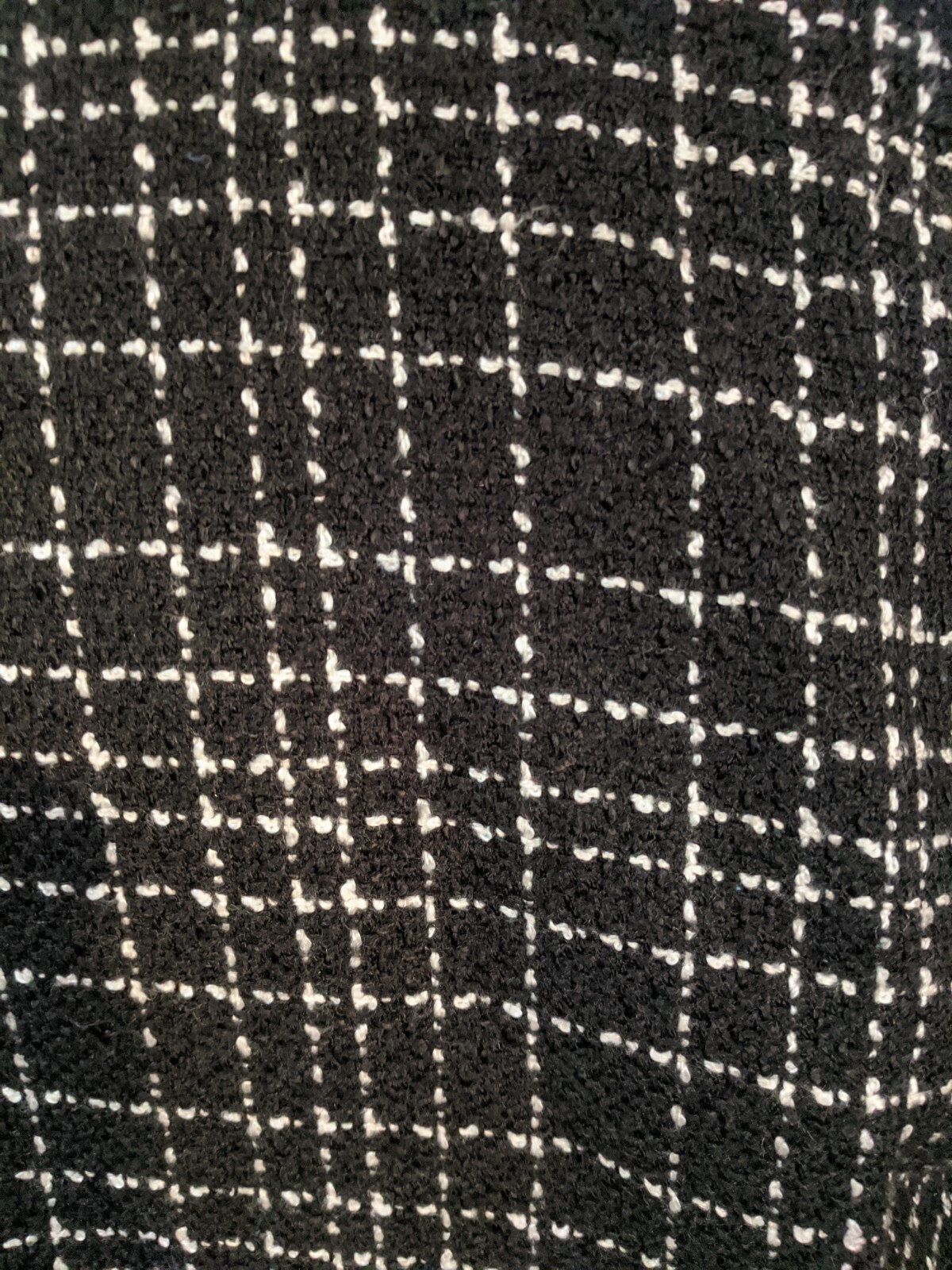 VTG Jonathan Logan Women’s Jacket Zip Lined Black White Knit Plaid Sz 8 Medium M