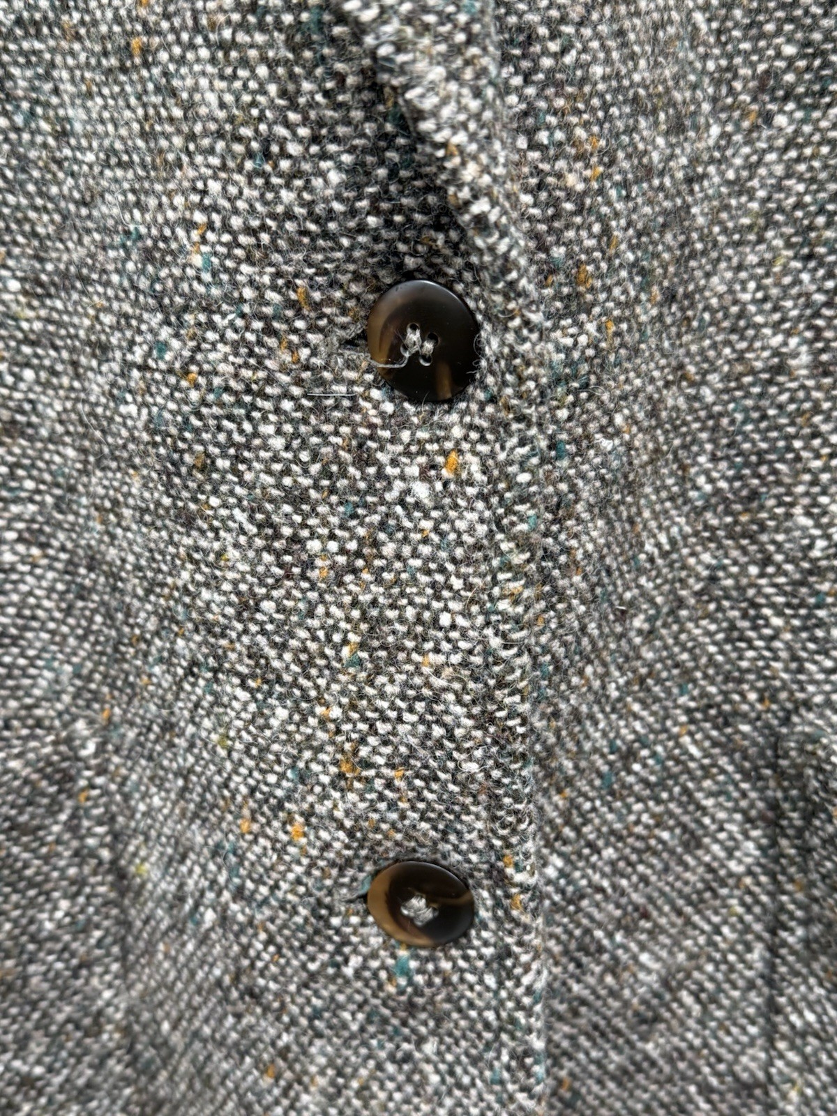 Vintage Wool Tweed Blazer Women’s Size 14 Brown Speckled Dark Academia Jacket