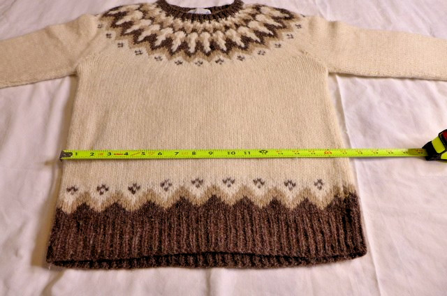 Vintage Women’s Deans Of Scotland 100% Wool White Brown Geometric Sweater 38/M