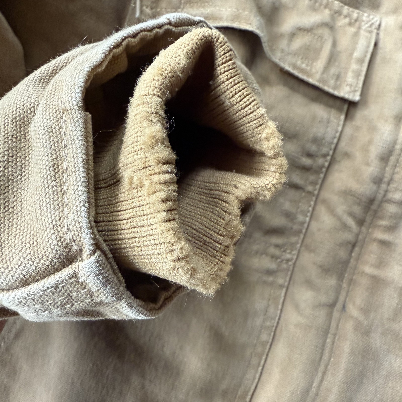 Vtg Carhartt for Women Canvas Camel Quilted Coat RN14806 Sz 2XL