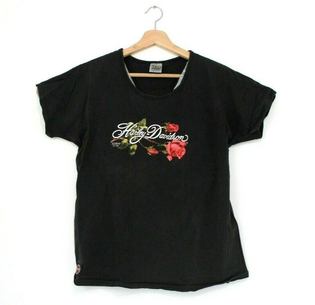 Harley Davidson Vintage LG 3D Emblem 1990 Womens Rose 50 Years Daytona Beach USA