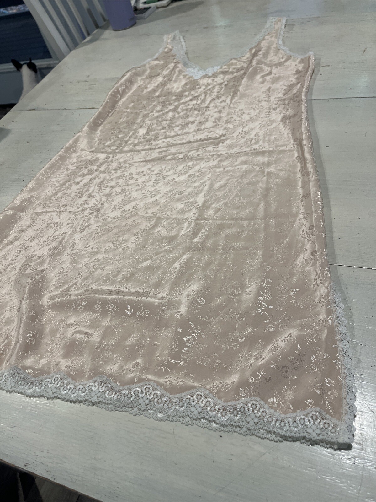 Vintage Barbizon Nightgown Slip Women’s 36 Lingerie Tan Nude~Beautiful