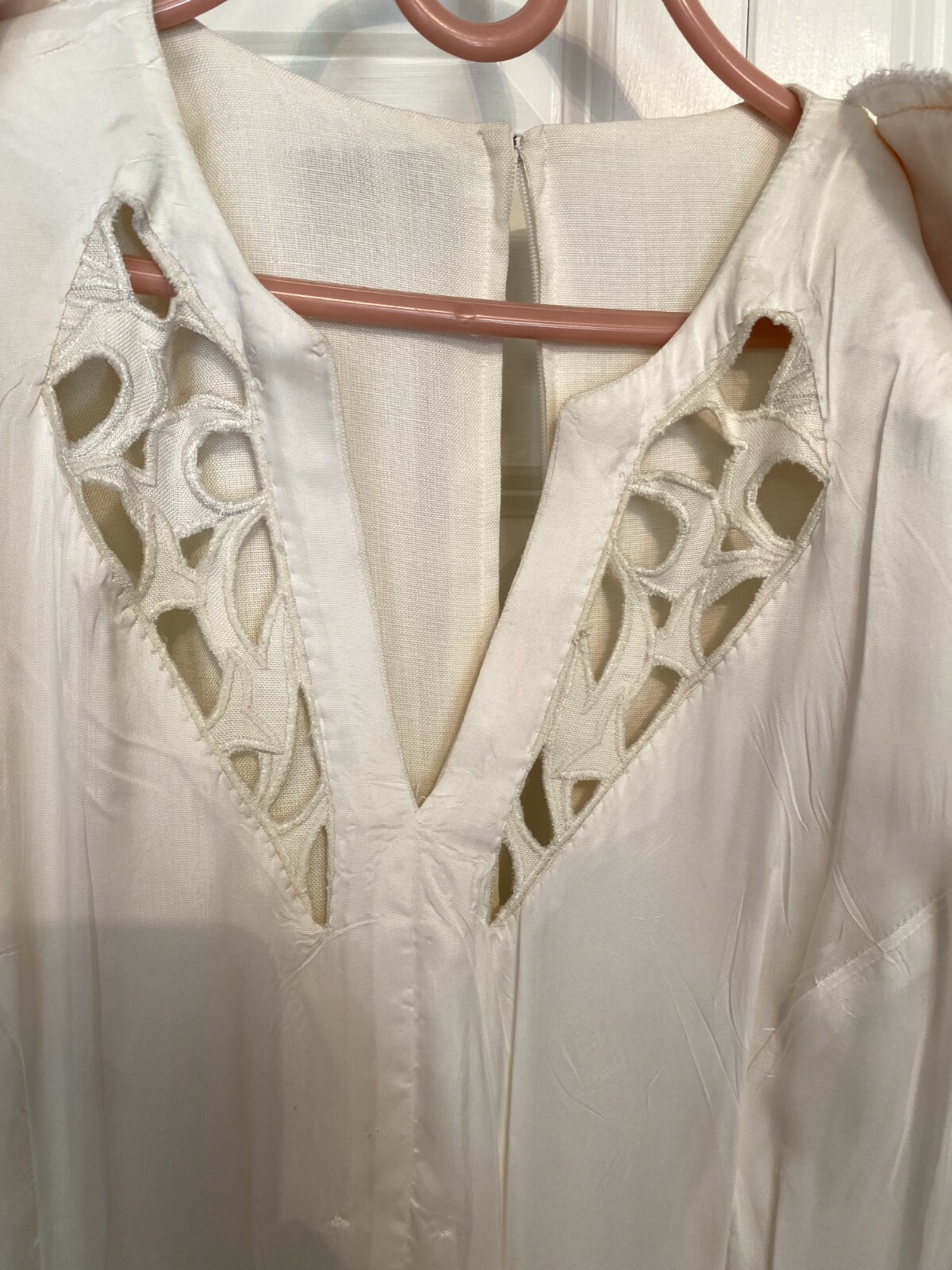 Pia Rucci vtg 1980s Dynasty-style white dress Sz 10 cutouts party or wedding