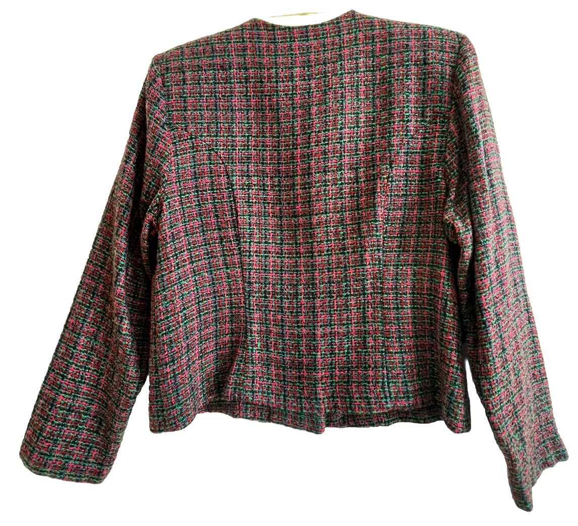 Vintage Leslie Belle Petite Size 10 P Blazer Jacket Style 1819 Pink Green Blue