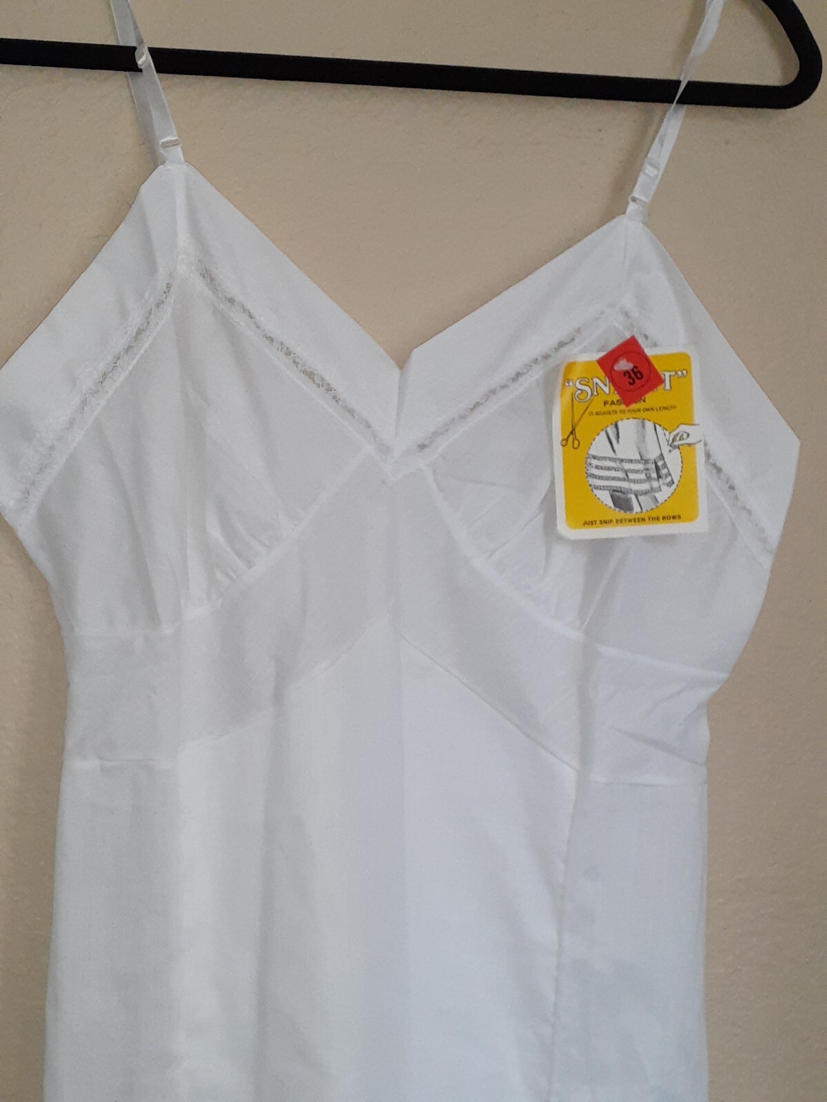 Vintage Figurfit Indera Women’s Full Slip Lingerie Snip-it White Laced Size 36