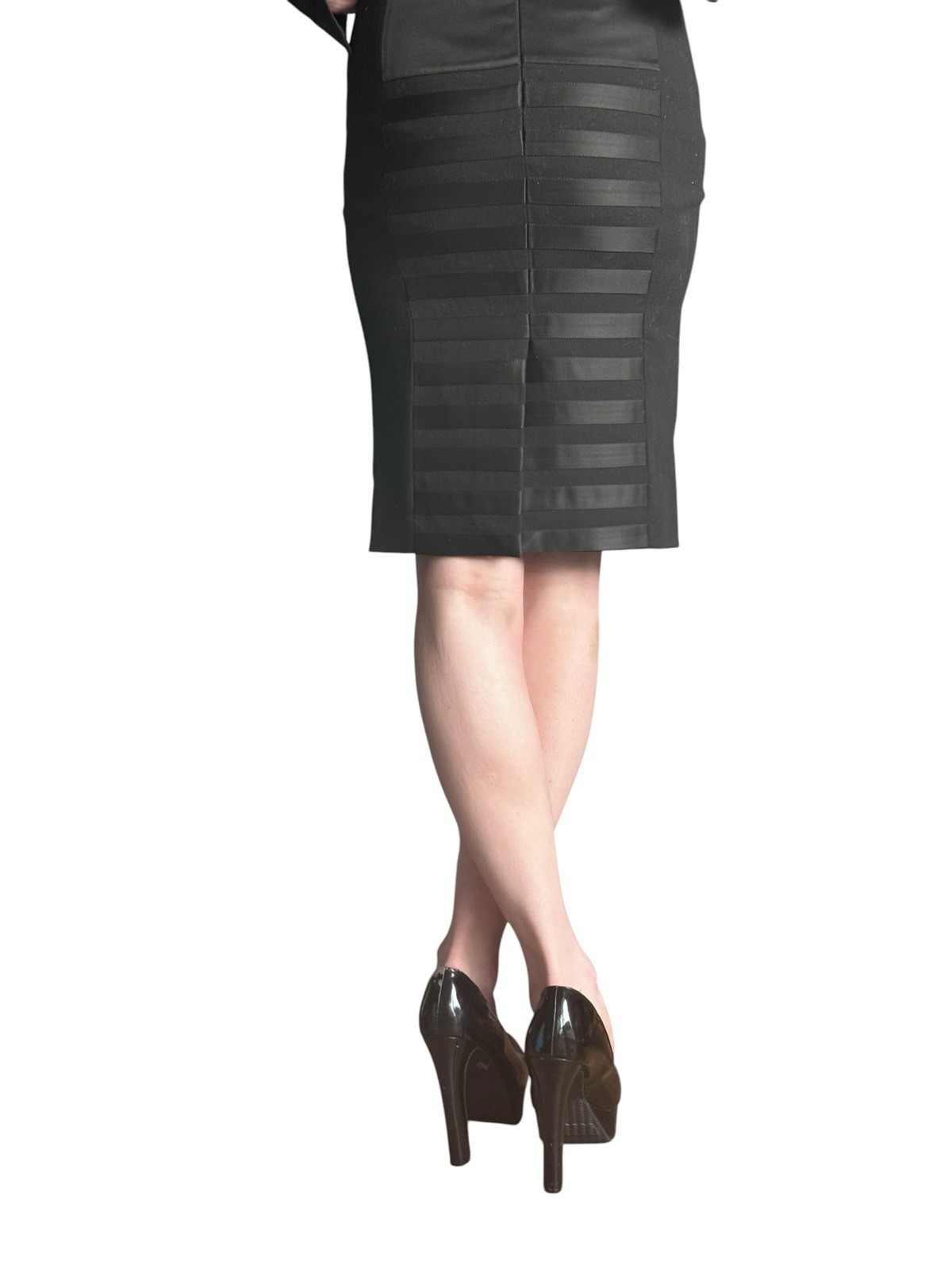 VINTAGE 90s Gaultier² Archival Wool & Satin Pencil Skirt – Rare Collectible