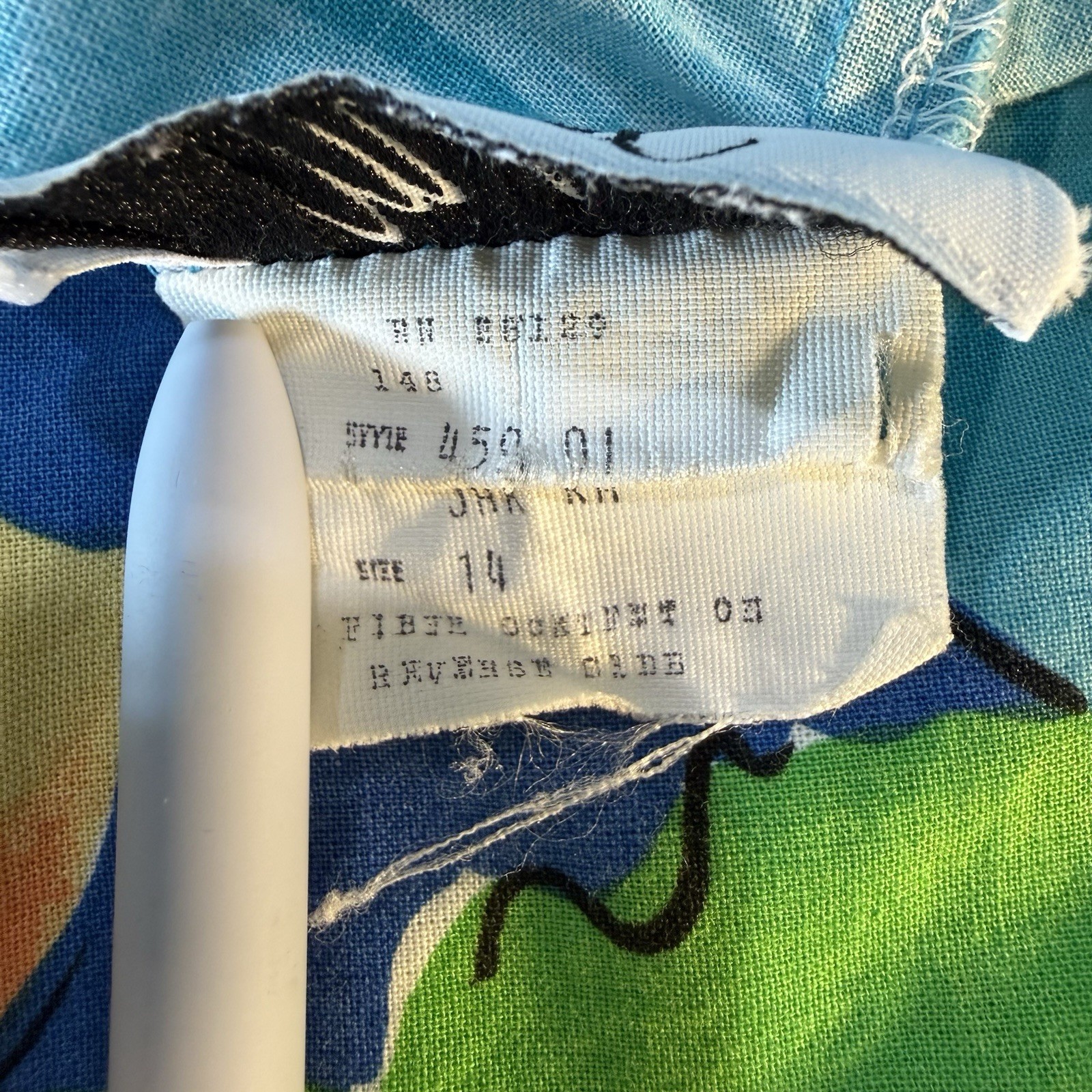 Malia Honolulu VTG 100% Cotton Skirt 14 A-Line Parrot Print Tropical Vacation