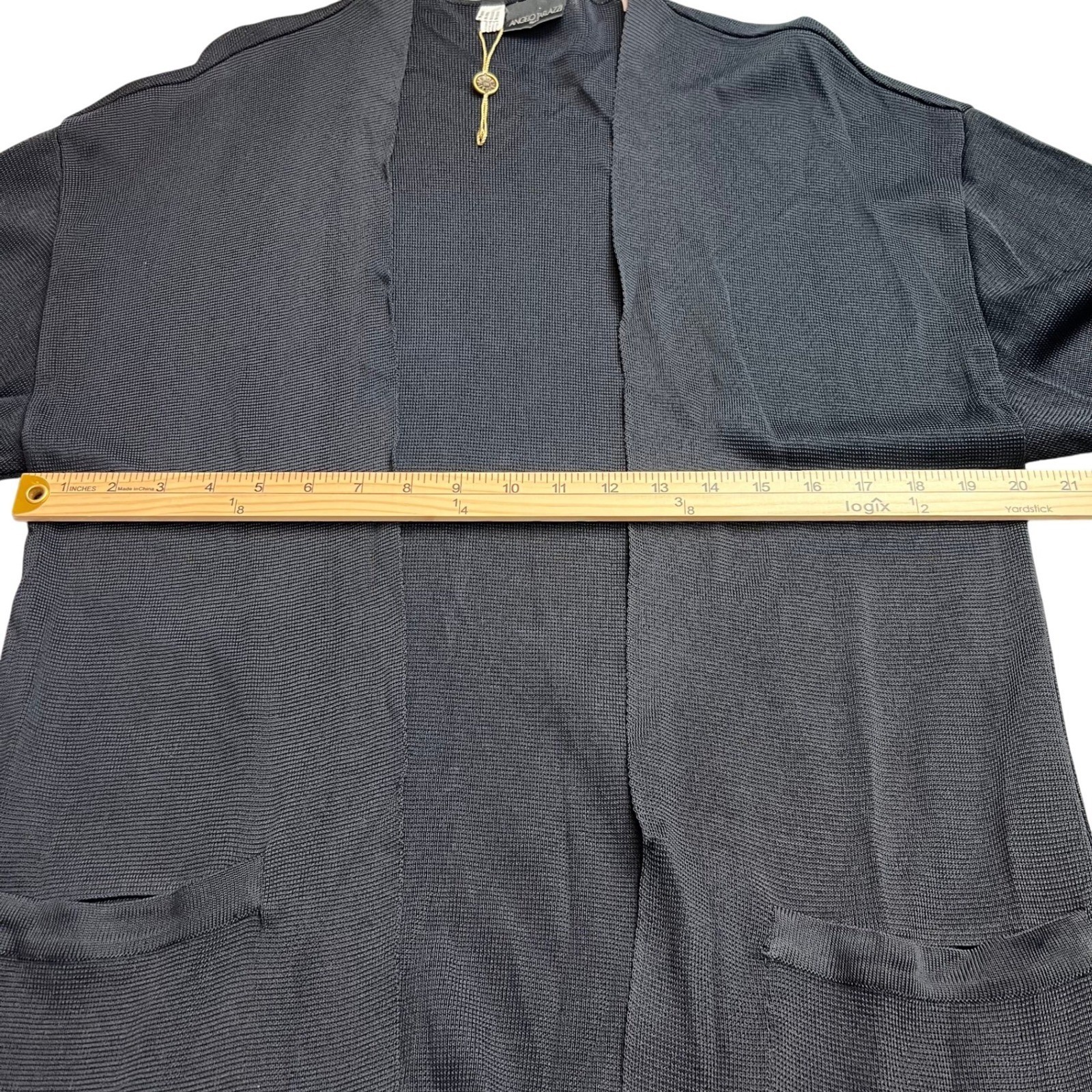 Vintage Angelo Tarlazzi Paris Cardigan Sweater Womens S Black Viscose Italy NWT
