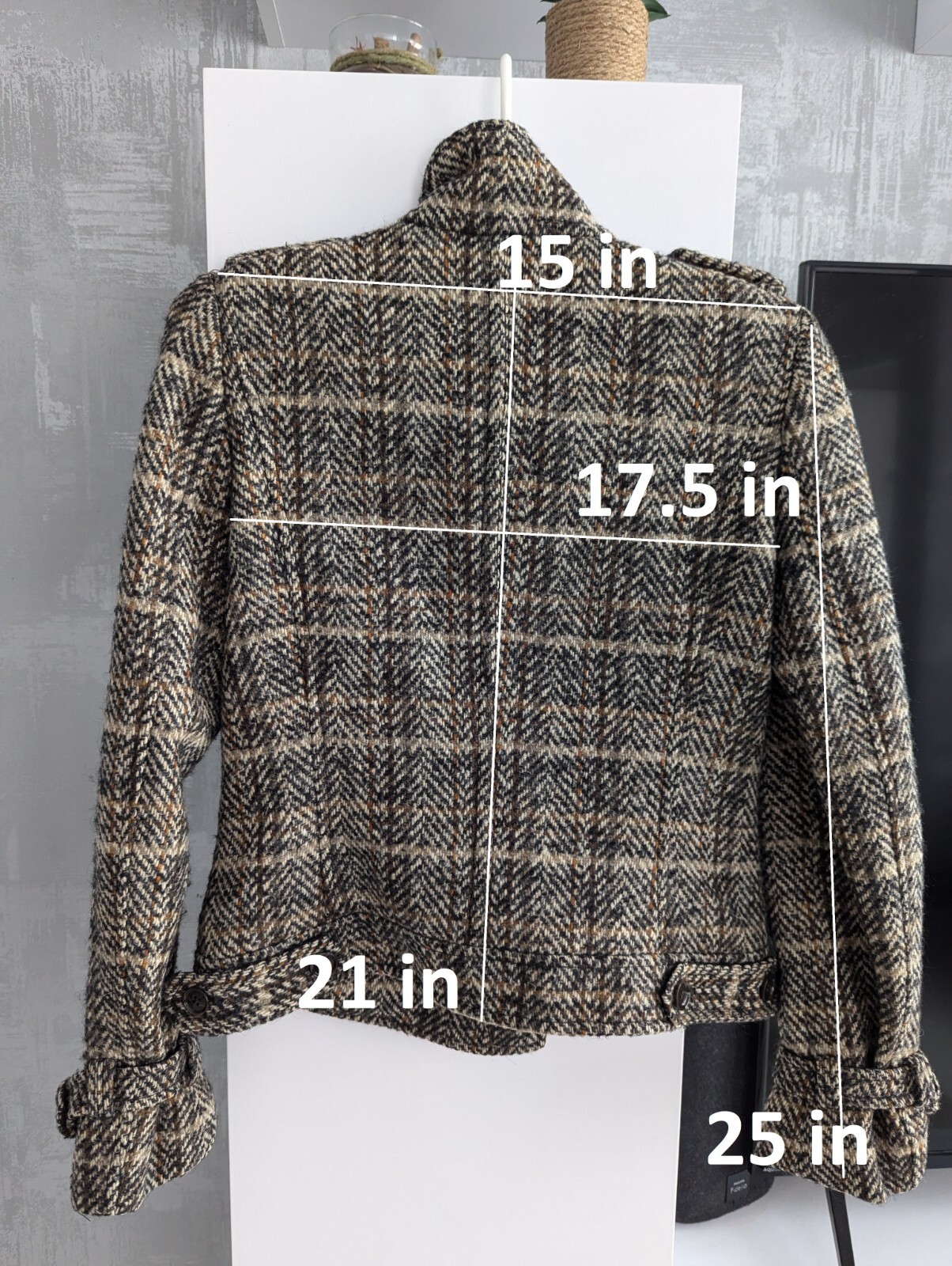 Dolce & Gabbana Wool Mohair Alpaca Short Coat Collar Double-Breasted Jacket 40 S