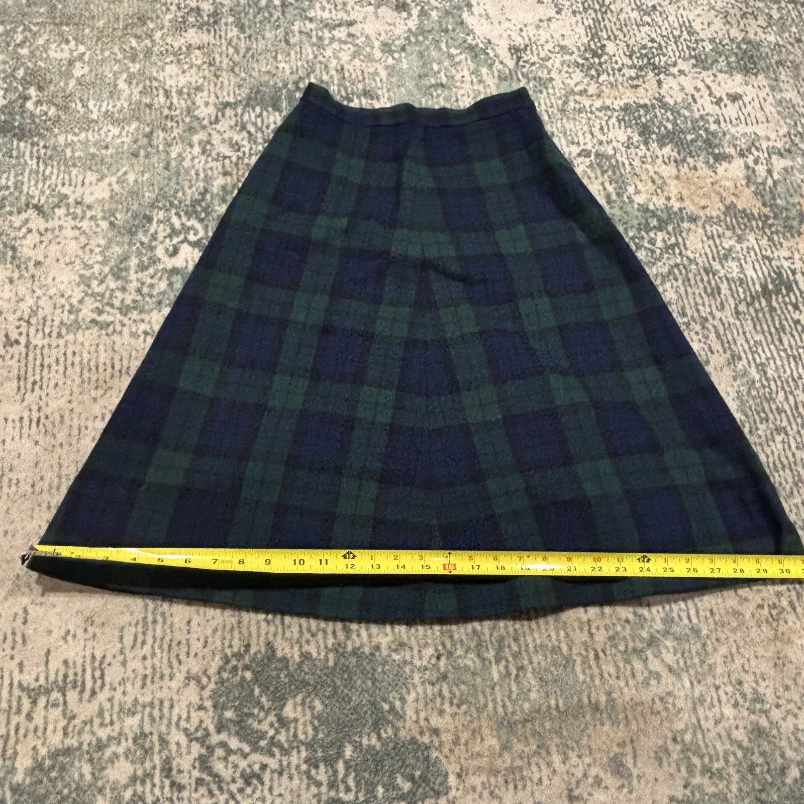vintage wool plaid skirt Tartan Unbranded