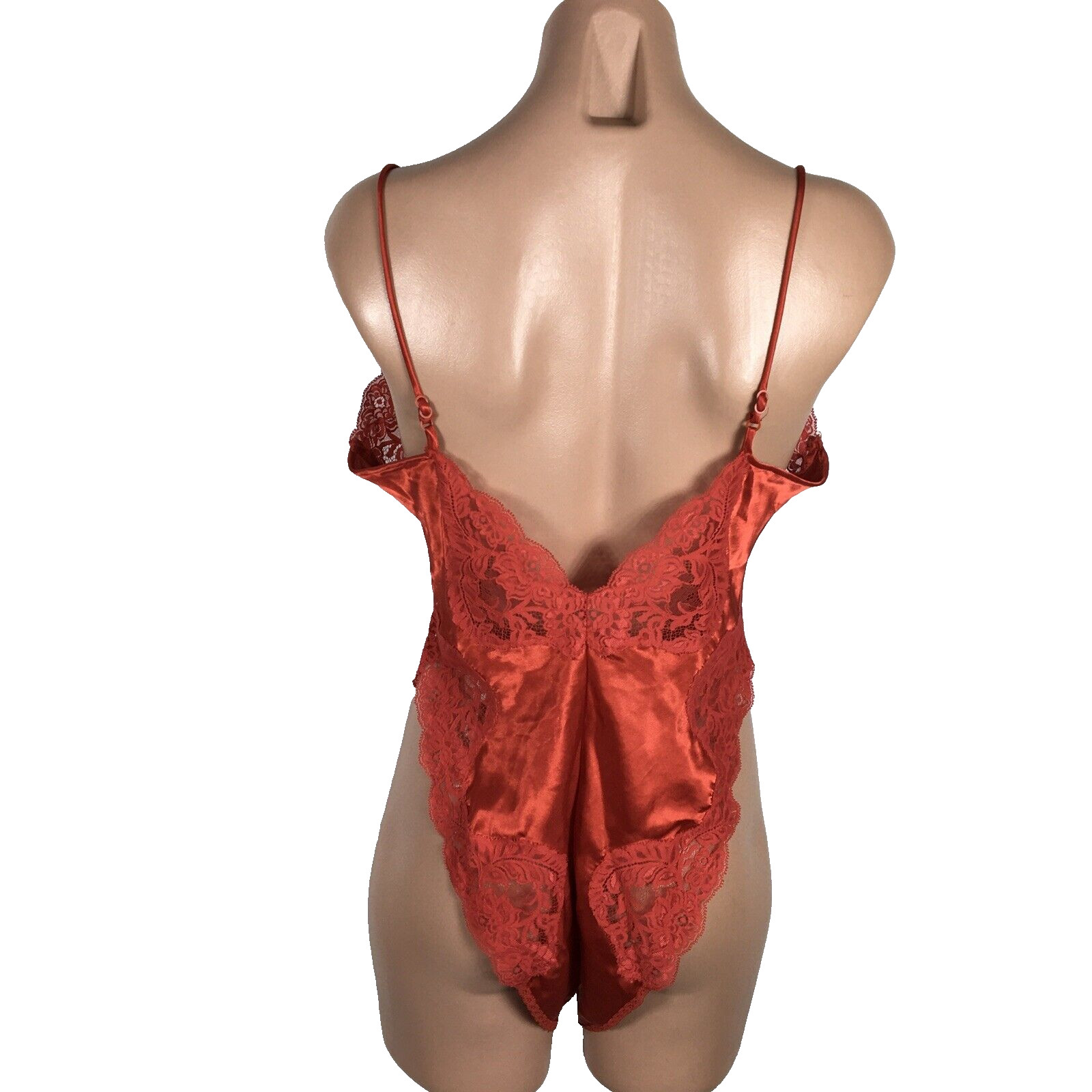 Wonder Maid Non Cling Teddie Adj Straps Lots of Lace Snap Crotch ILGWU 32 L VTG