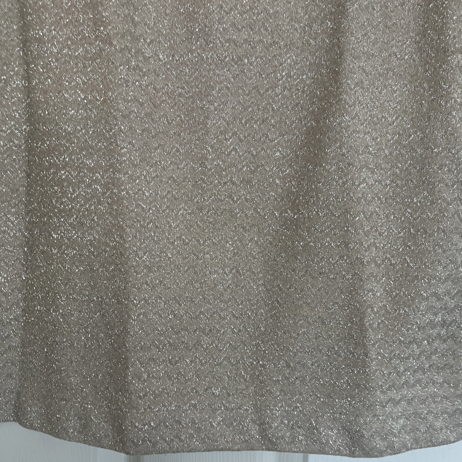 Vintage Mango Silver And Cream Metallic Top Short Sleeve Crew Neck XS/Small