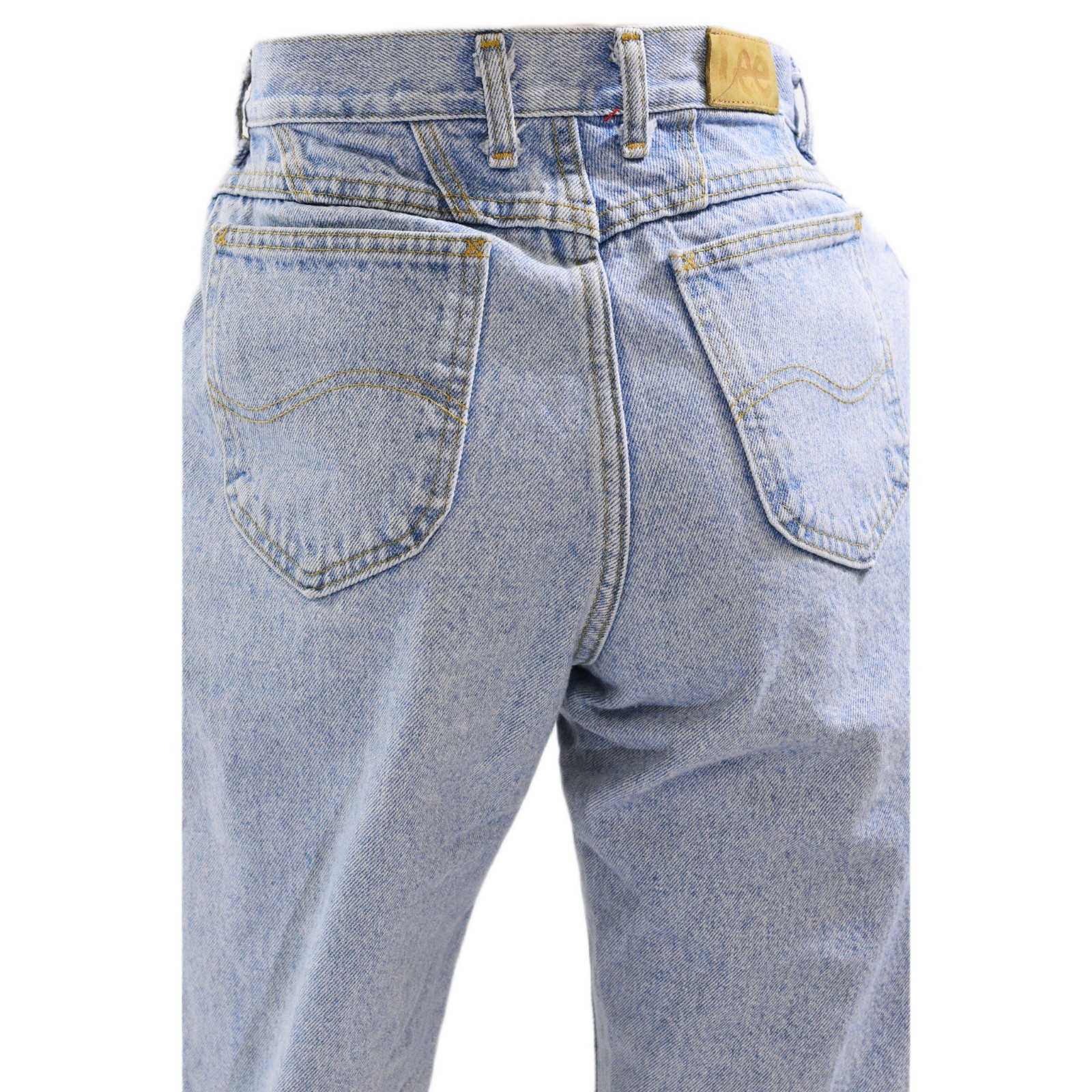 80s Vintage Lee Light Stone Wash Tapered Jeans Womens M High Waist Mom Jeans 10