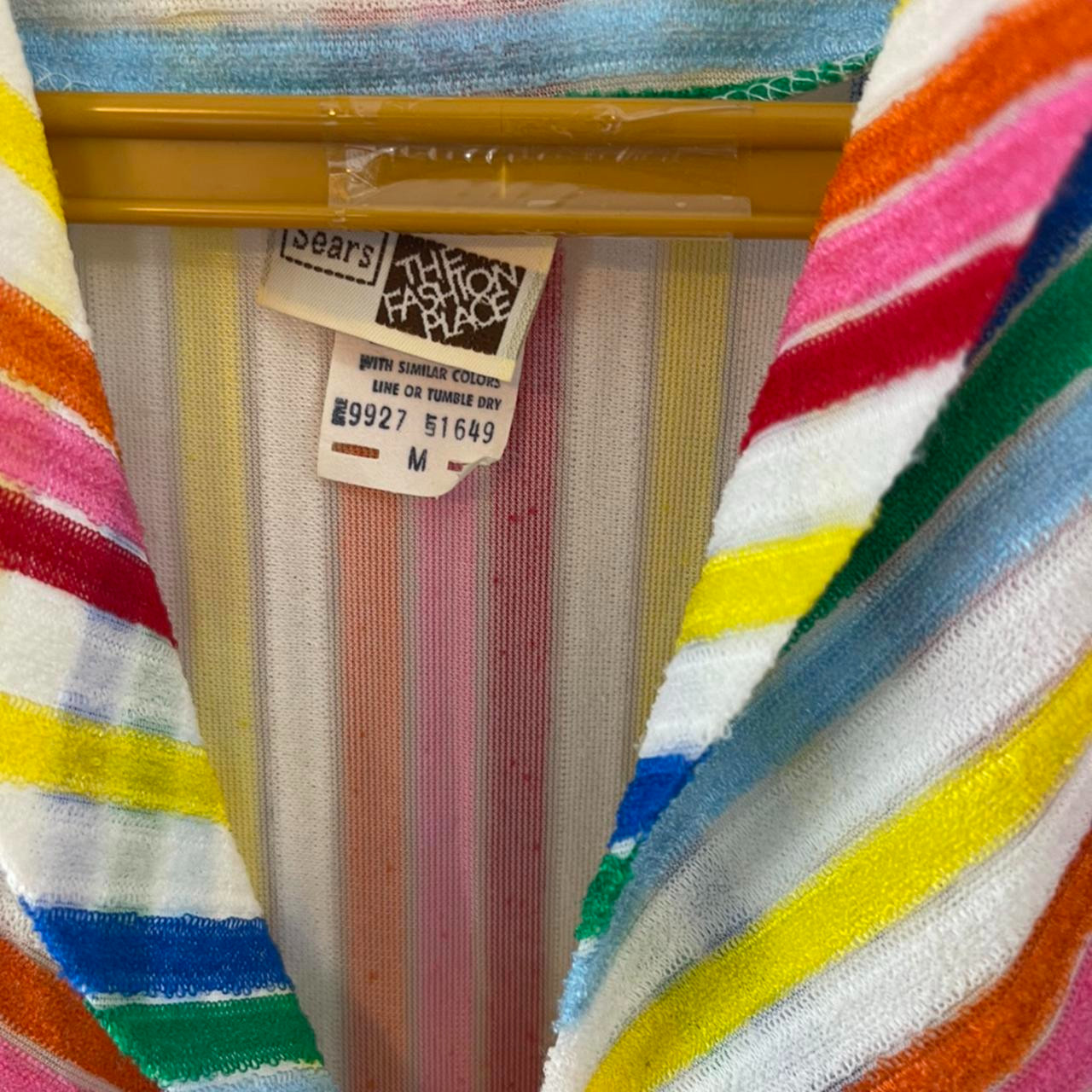 Vintage Colorful Button Up Blouse by Sears The Fashion Place Oversized Medium