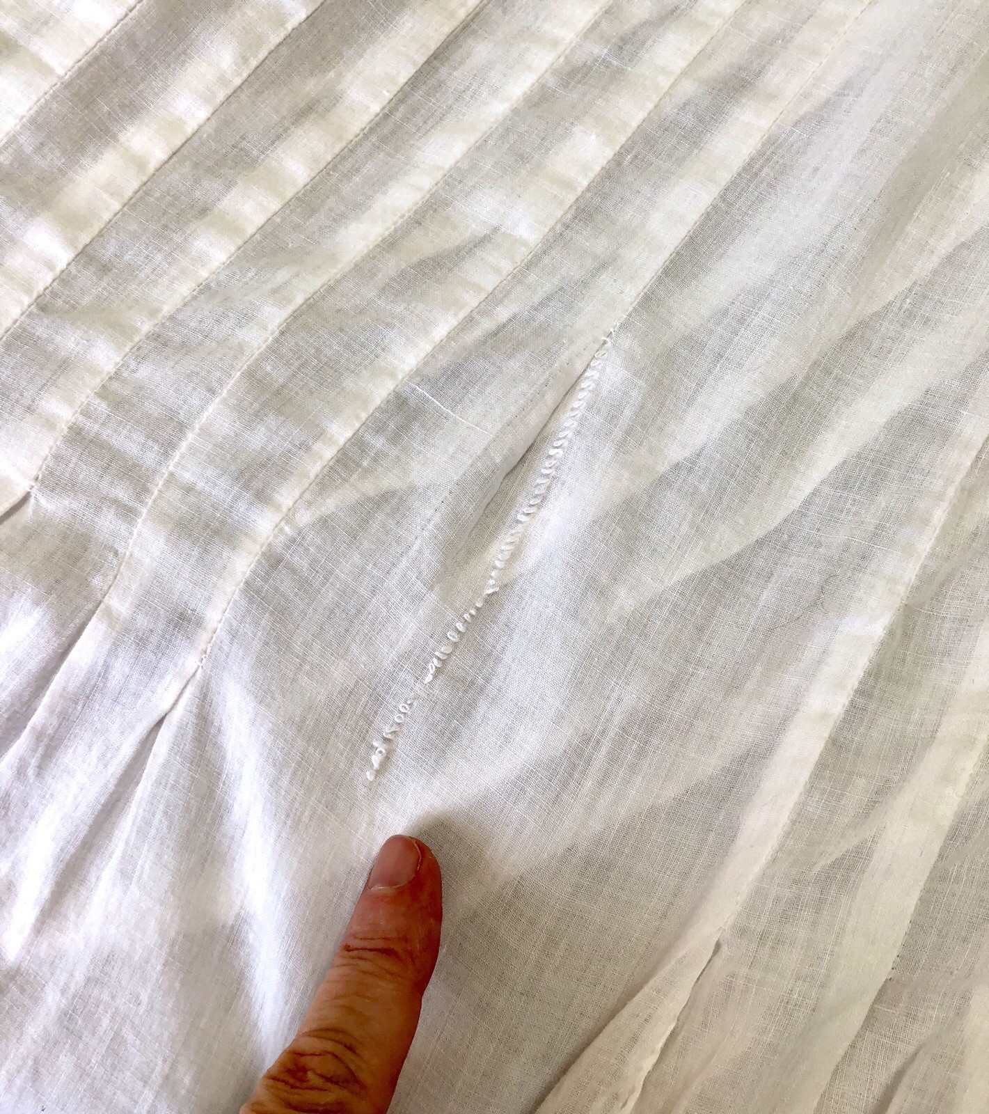 VTG 1900s White Lawn *GIBSON GIRL 2Pc Pigeon Breast WEDDING DRESS Filet Lace