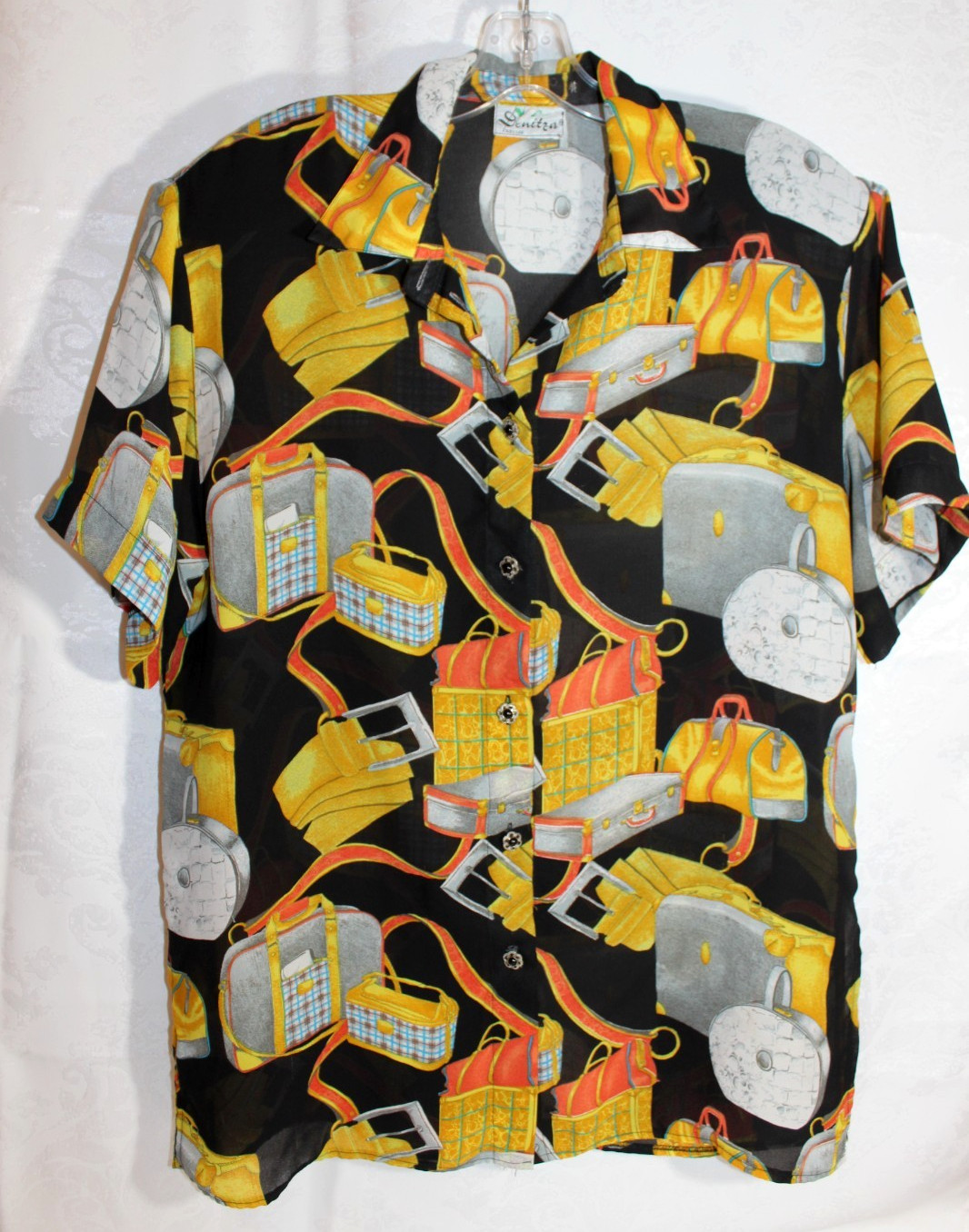 Vintage Denitza Rousse Silk Top Womens Fits Size XL (Italian Size 48) Excellent