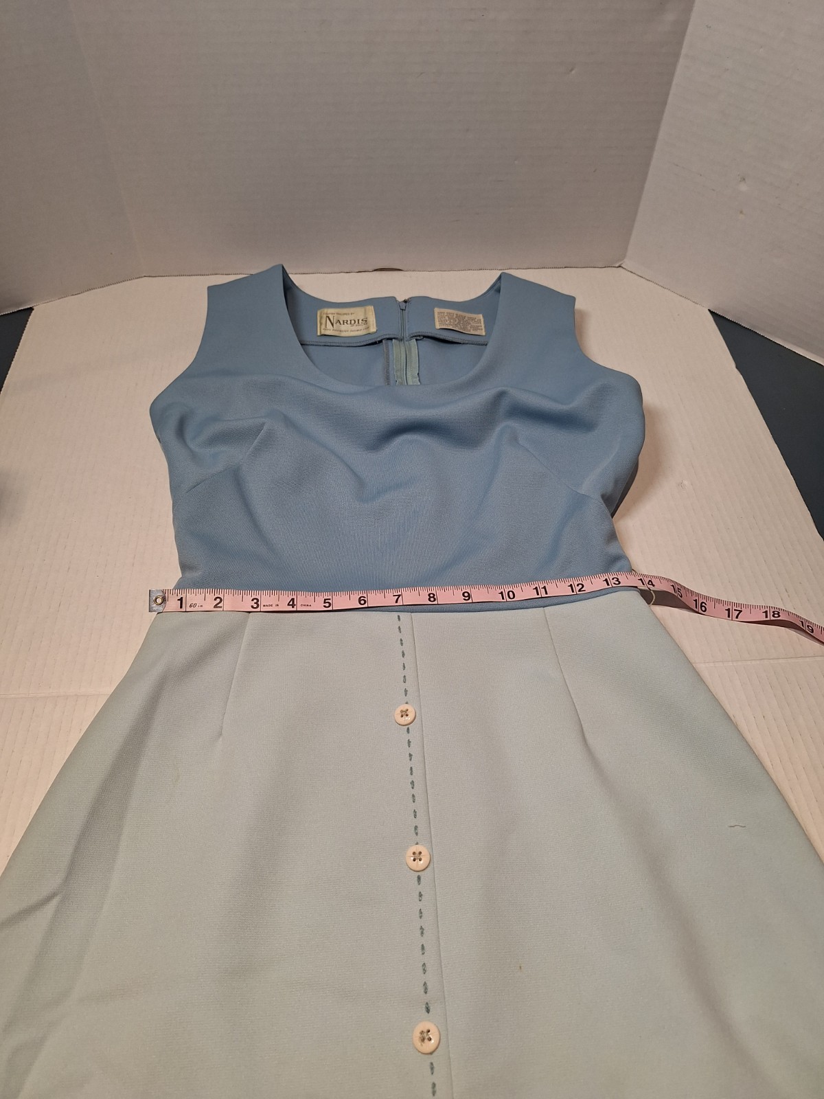 Vintage 60s/70s Nardis Of Dallas Double Knit Polyester 2 Piece Dress, M/l
