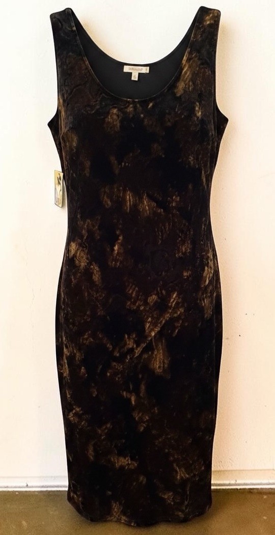 URU Velvet Burnout Dress One Size NWT Hand Dyed Made USA Asymmetrical