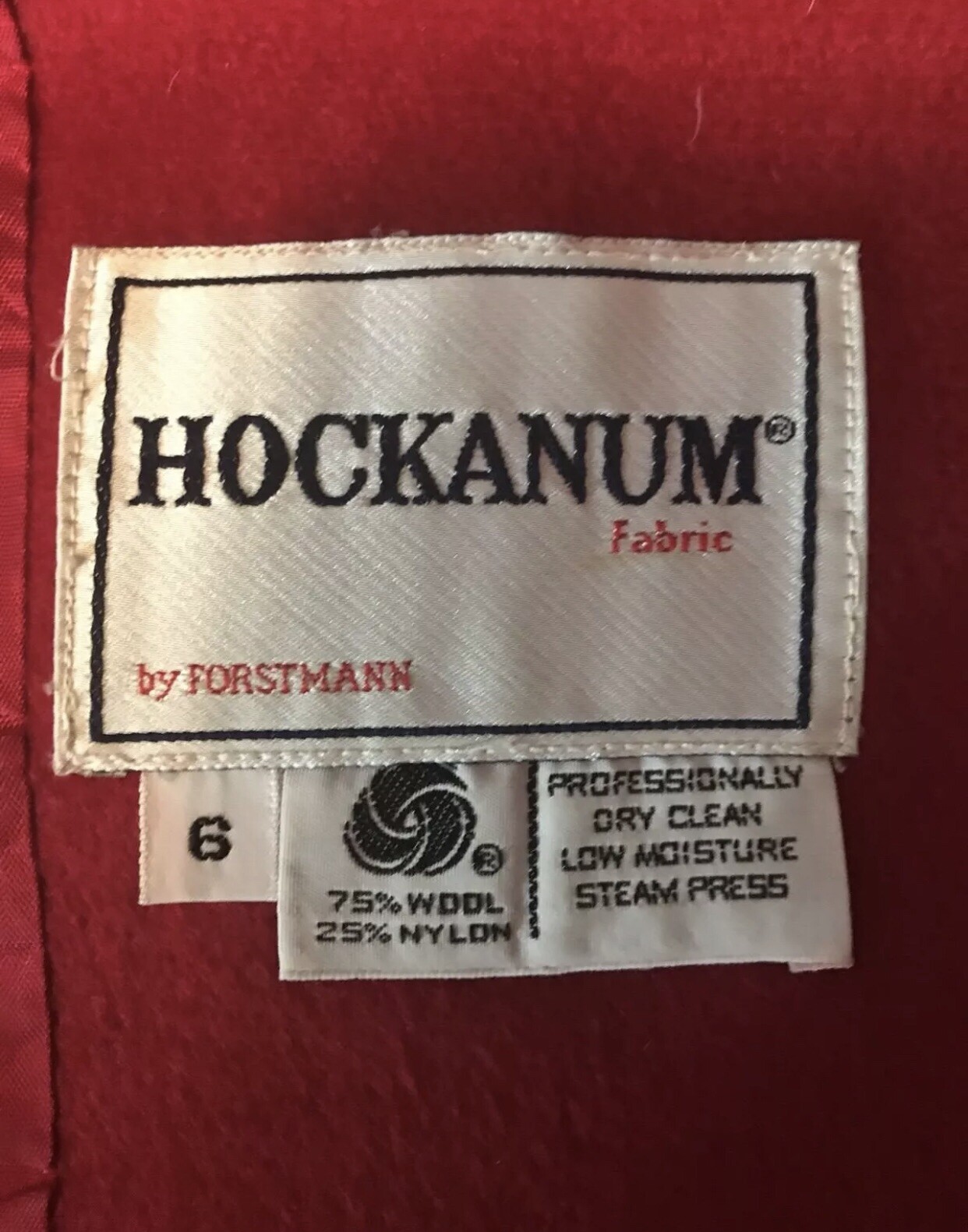 Classic Vintage Ladies Red FORSTMANN BRAETAN Full Length Wool Coat Size: Small