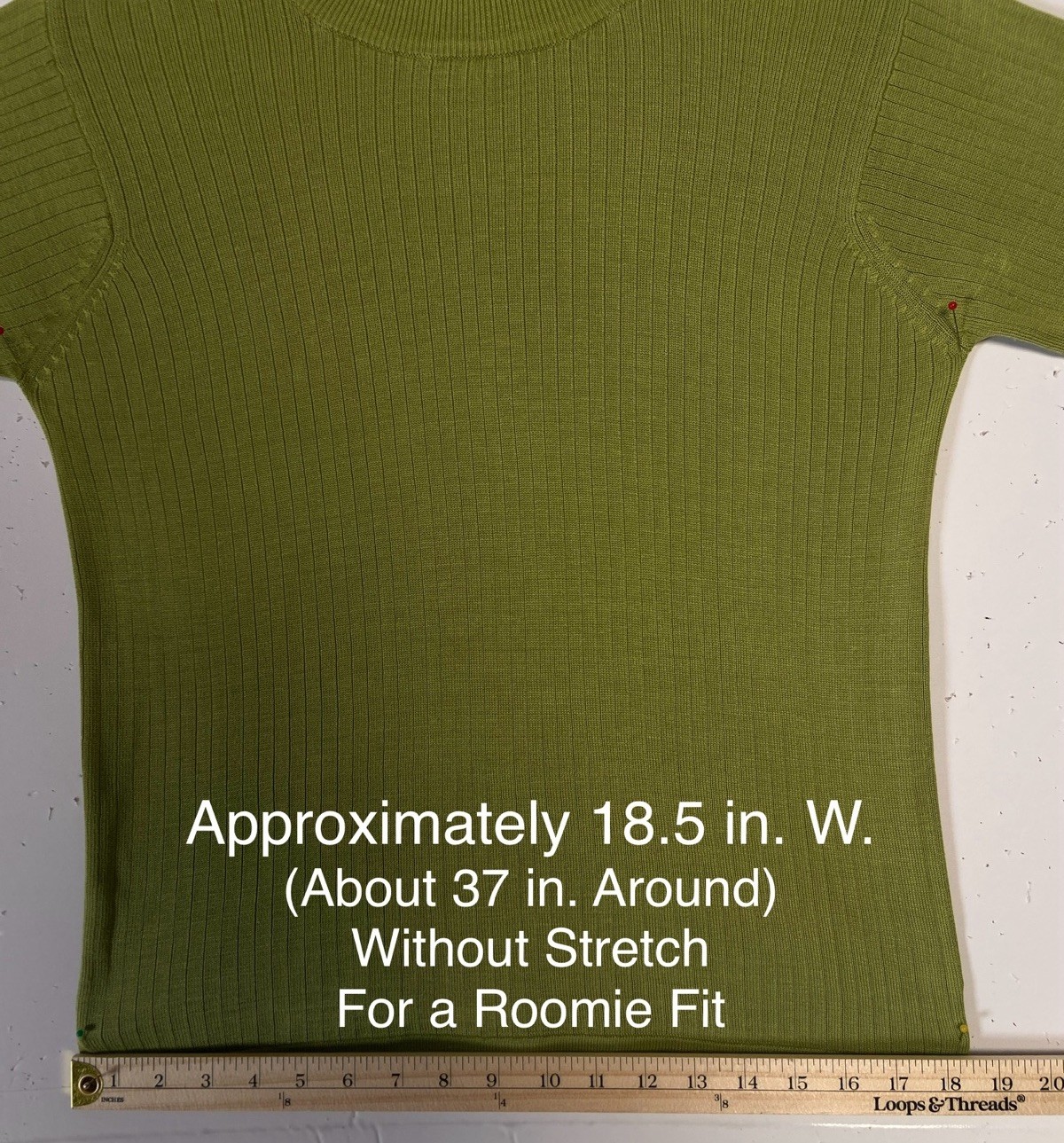 Vintage 80s 90s Size Sm 100% Silk Ribbed Knitwear Lime Sweater Stephanie Andrews