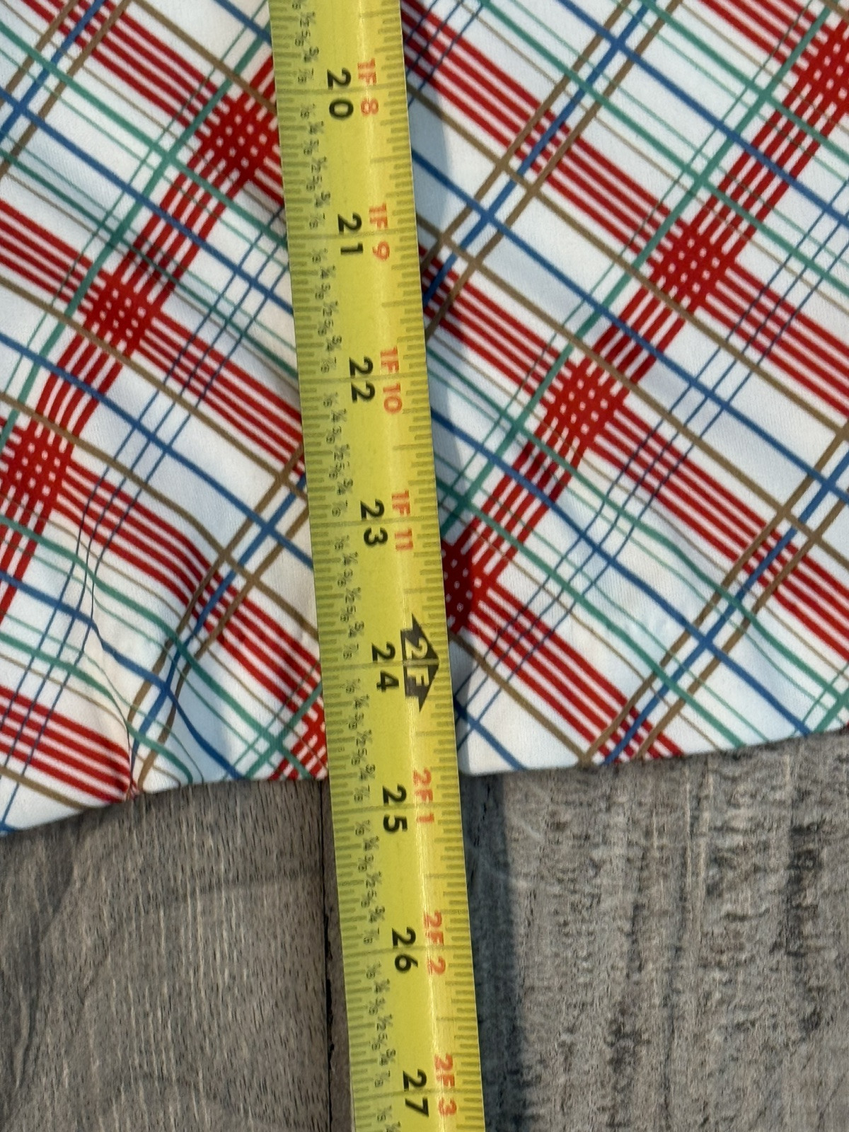Rare Vintage 1960s70s Sears Perma Prest Shirt-Red, White, Blue Plaid W Med 16