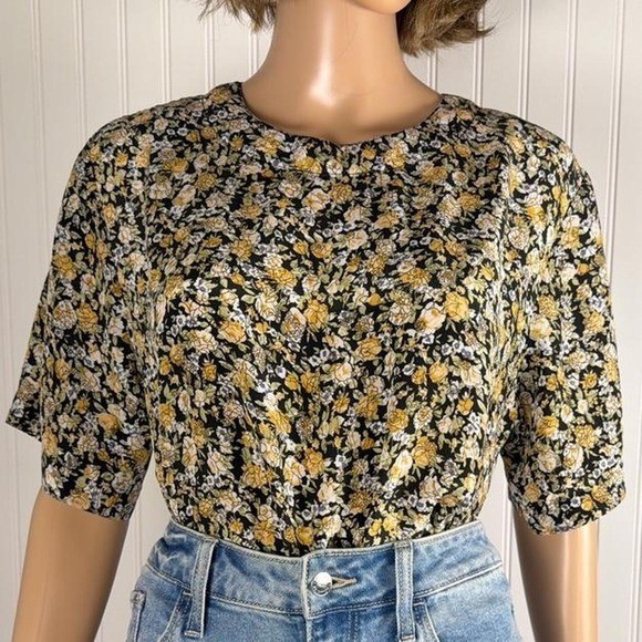 Anna and Frank vintage 100% silk floral blouse