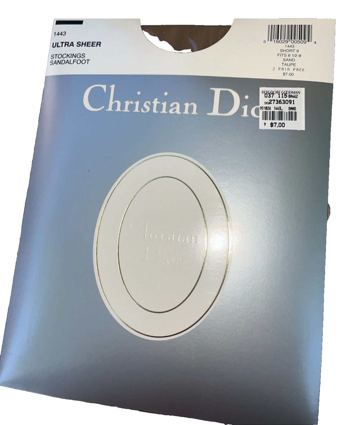 Christian Dior Stockings Sandalfoot Ultra Sheer Sand Taupe #1443 NOS 6 pairs