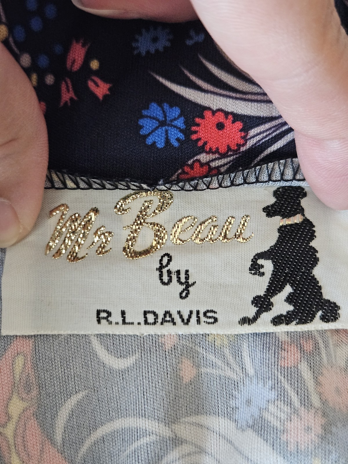 Vtg Mr. Beau by R.L. Davis 70s Dagger Collar Wide Leg Disco Hippie Boho Pant Set