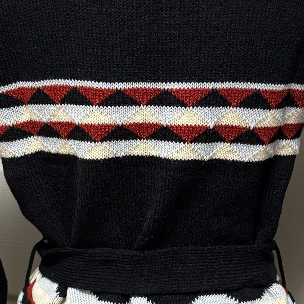 Vintage 70s Southwestern Aztec Knit Sweater Deadstock NWT Medium