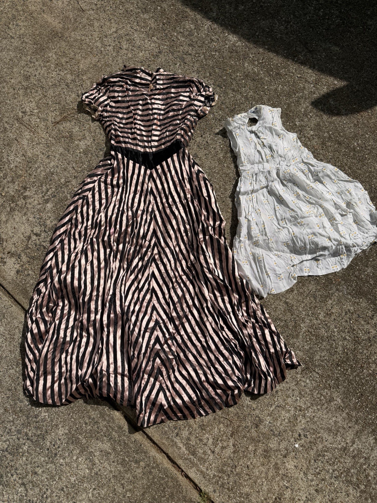 Vintage 40s 50s Dress Lot Rayon Silk Party Dress Mid Century Rockabilly