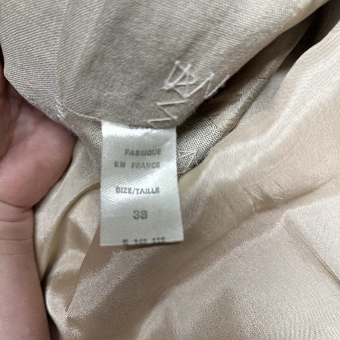 Patrick Kelly Paris Authentic 80s Double Breasted 100% Linen Trench Jacket Sz 38