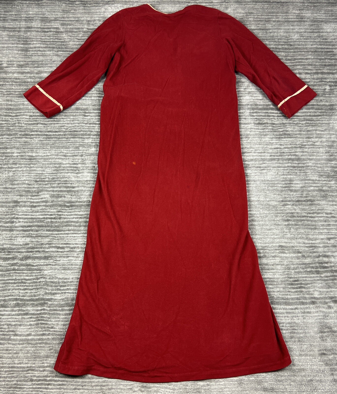 Vintage Plaza 9 Robe Womens Red Loungewear Longsleeve