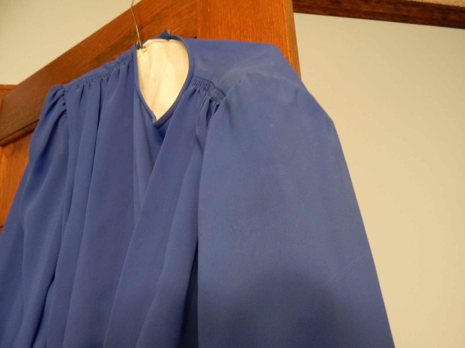 Vintage 1988 ACT I Petites New York Royal Blue Chiffon Dress, Size 8
