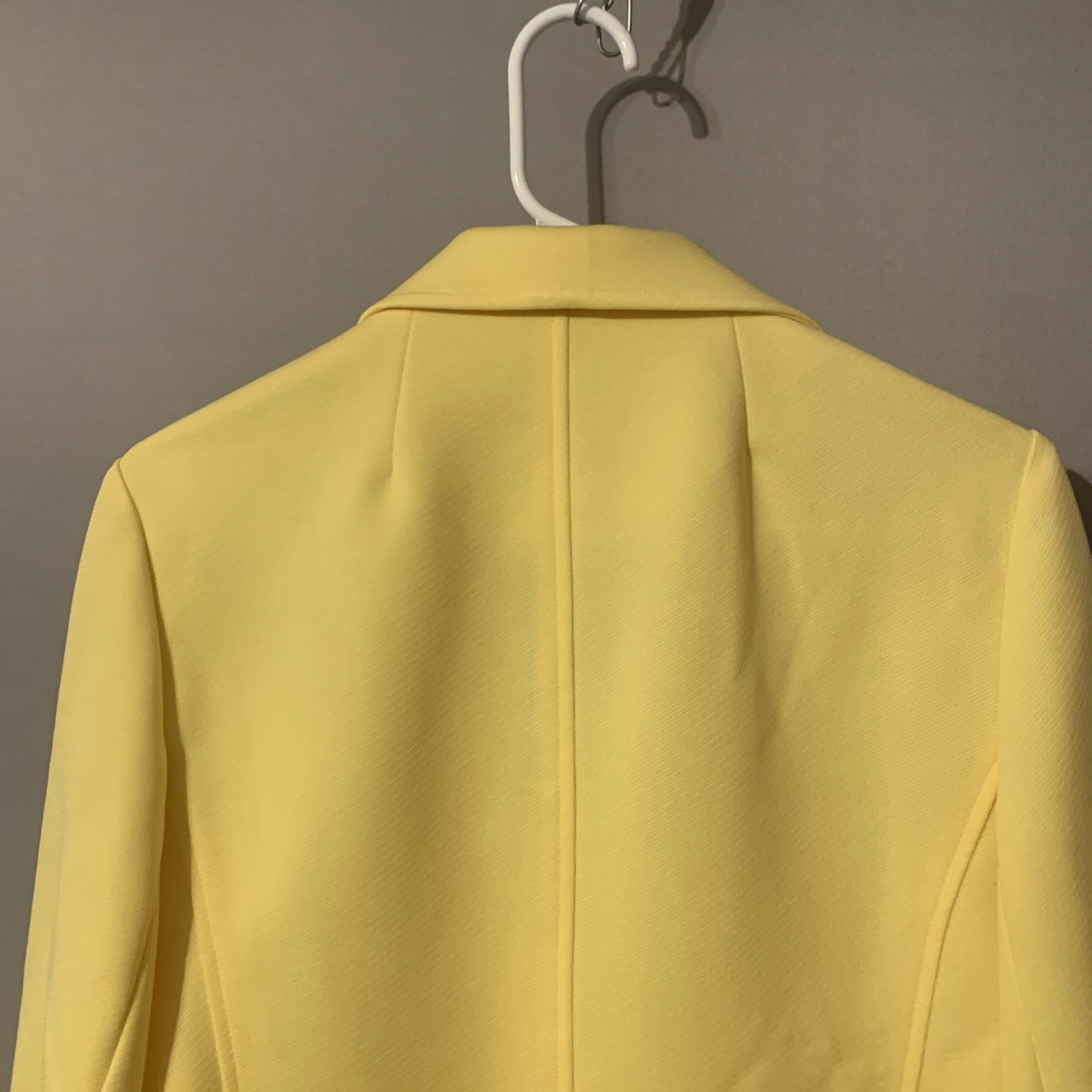 Vtg 60s 70s Alex Garay Trevira Banana Yellow Blazer Jacket Office Siren Disco