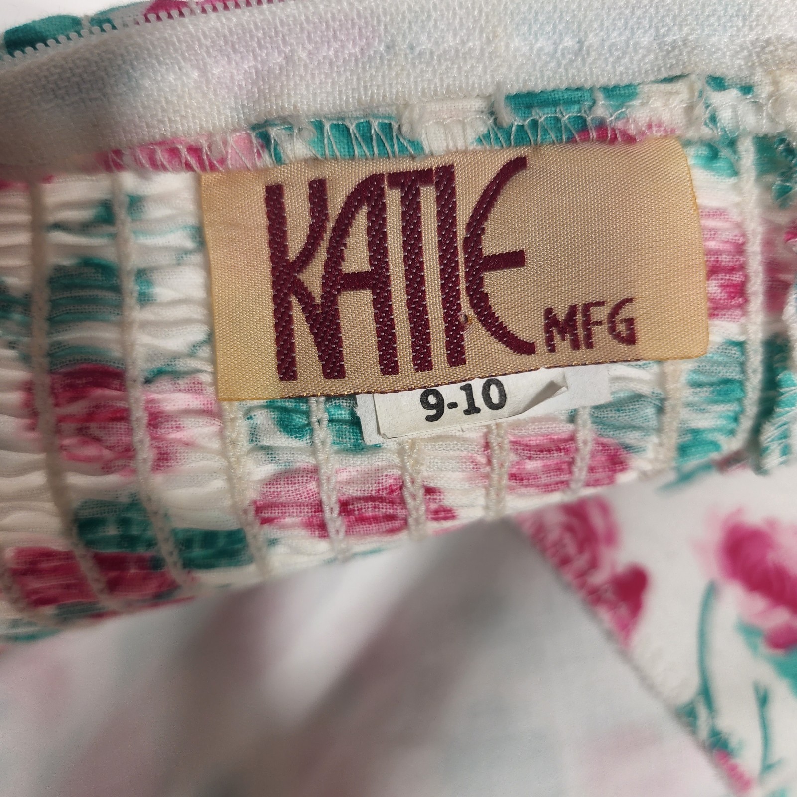 Darling vtg Floral Dress By KATIE MFG Sz 9 / 10, 100% cotton, Jacket Is Homemade