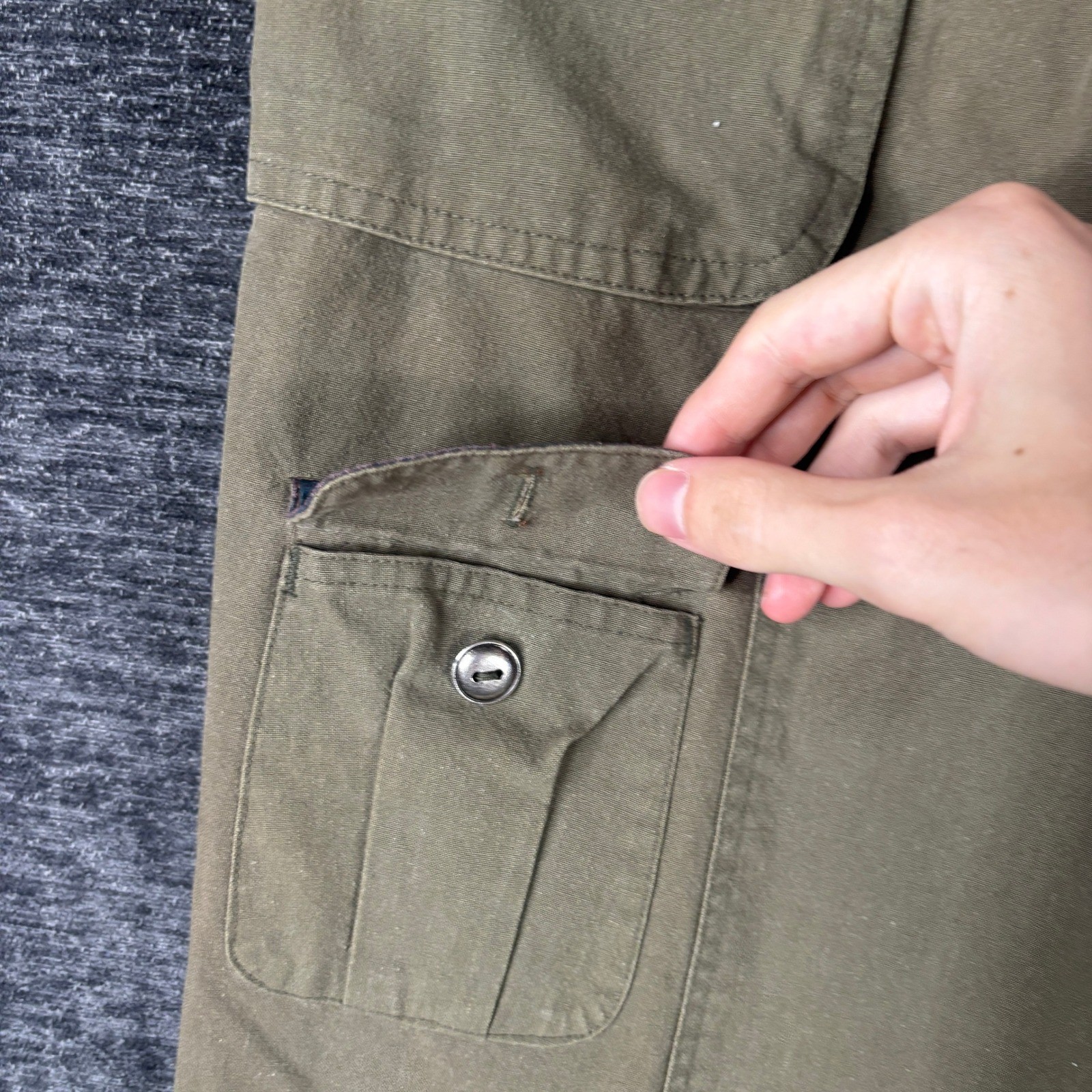 Vintage Cotler High Waisted Cargo Pants Womens 29×34 Green Khaki Tapered Utility