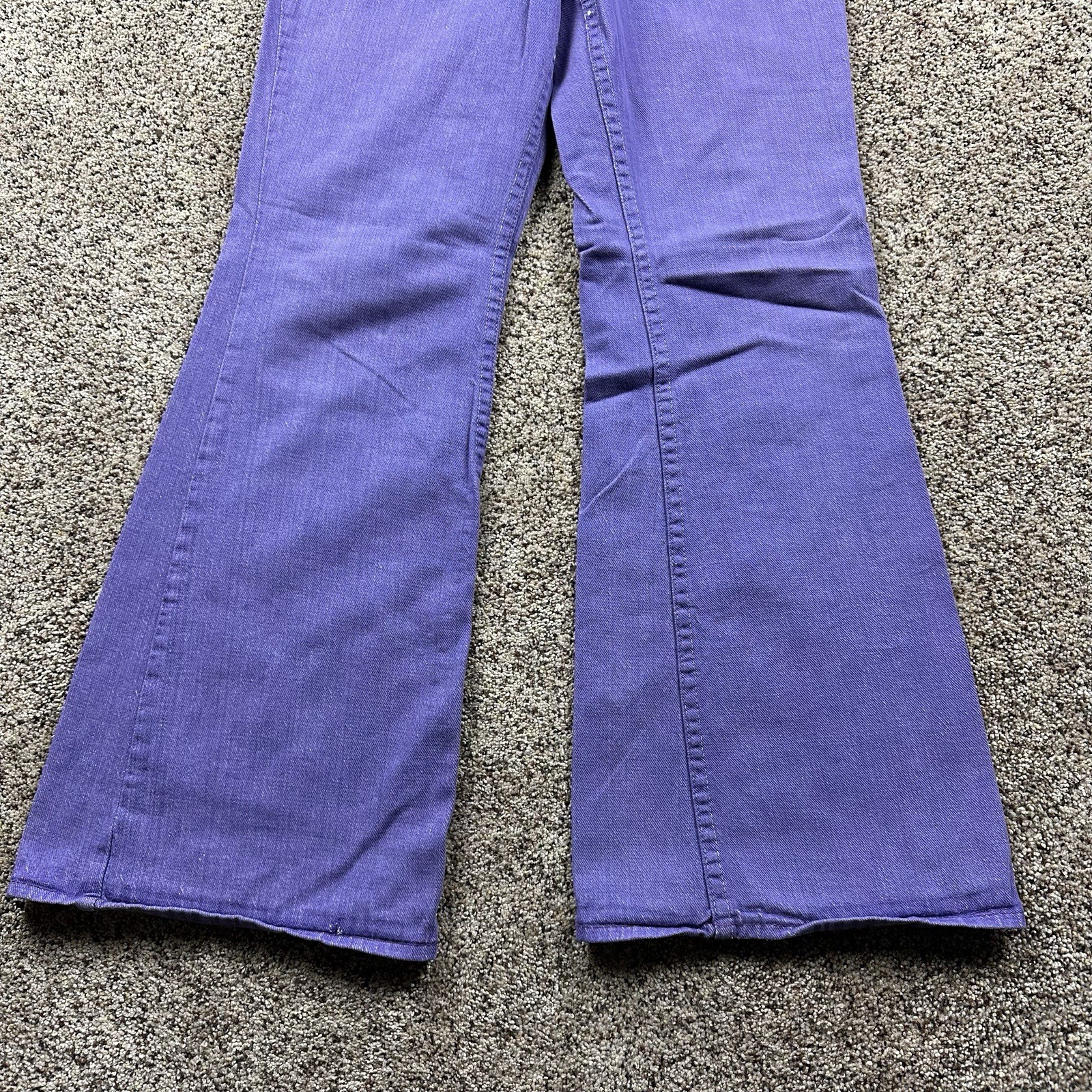 VTG 60’s-70’s Wrangler Purple Bell Bottom Flare Leg Size 11-12 USA Bare Back