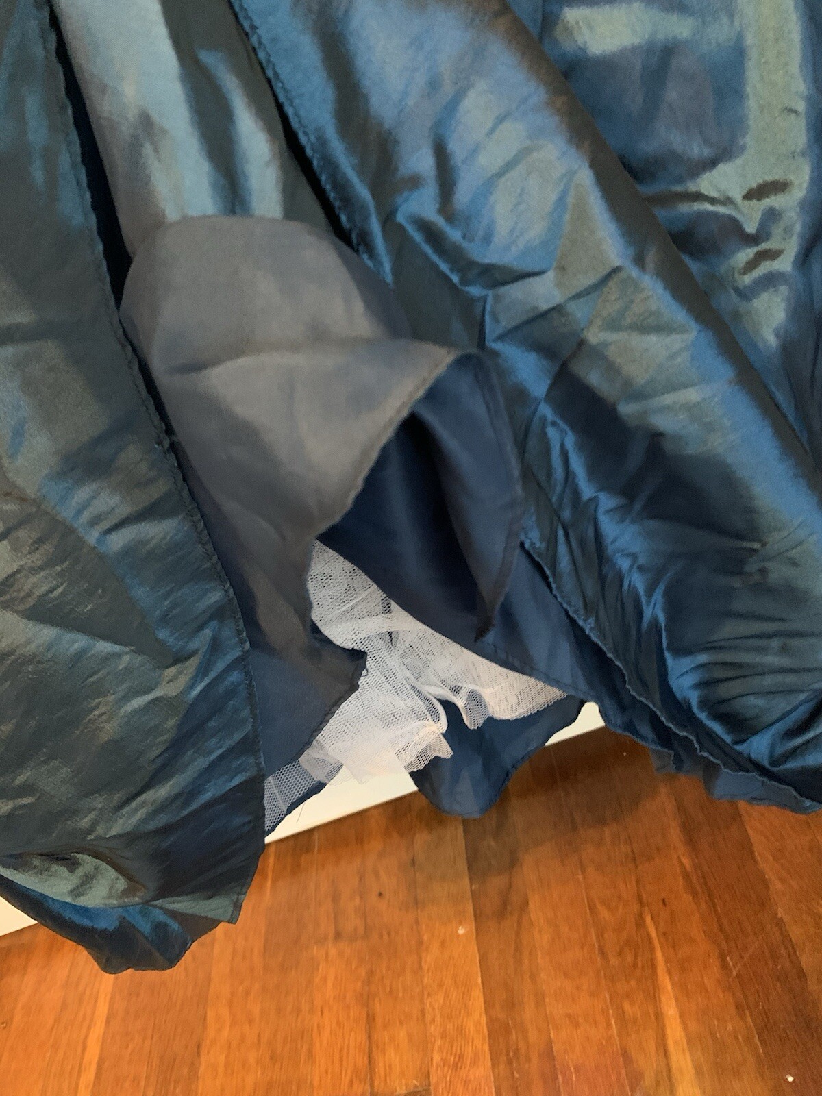 Sapphire Blue Vintage Prom Dress, In Great Condition, Missing Corset Drawstring