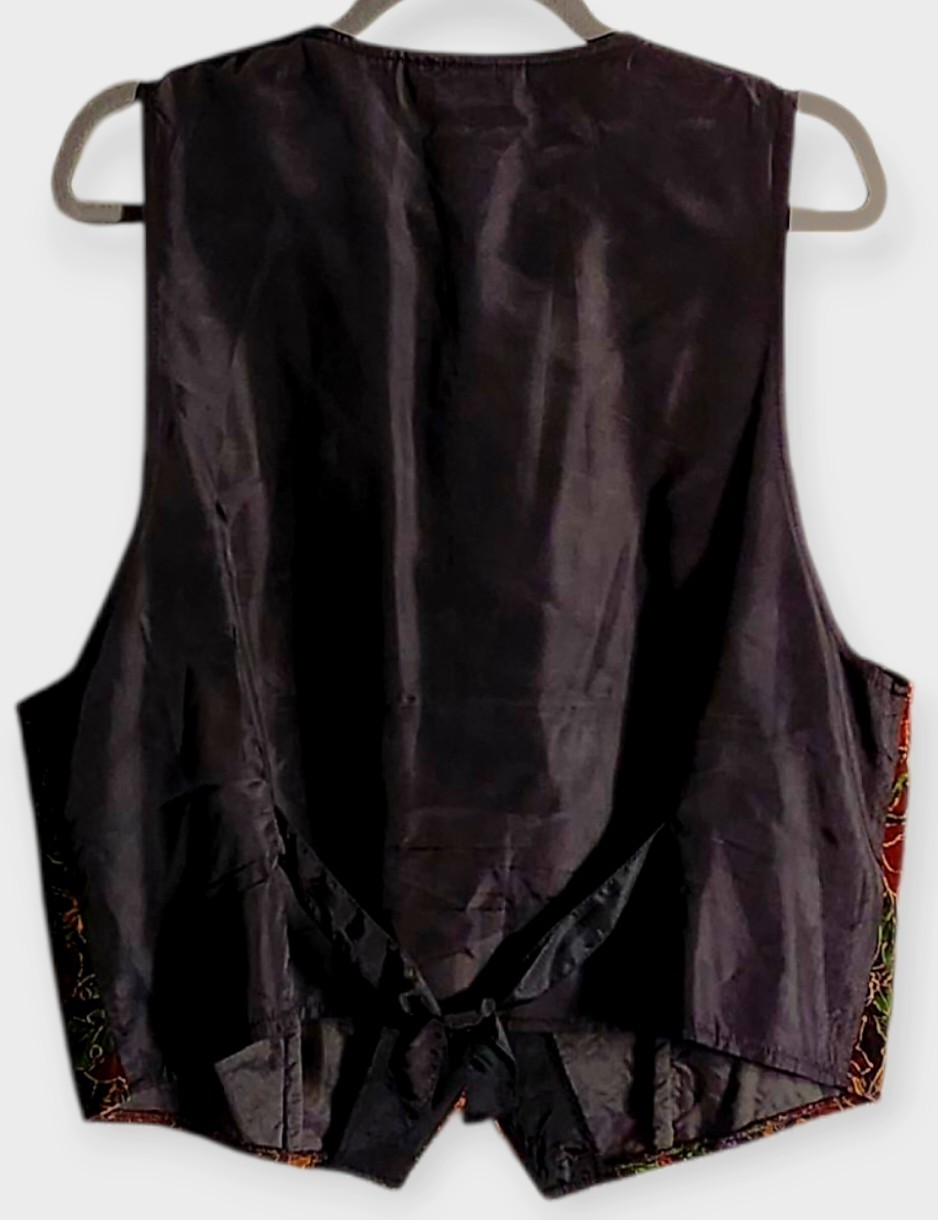 Impressions of California Women’s Vintage Floral Vest Large USA Made Multicolor