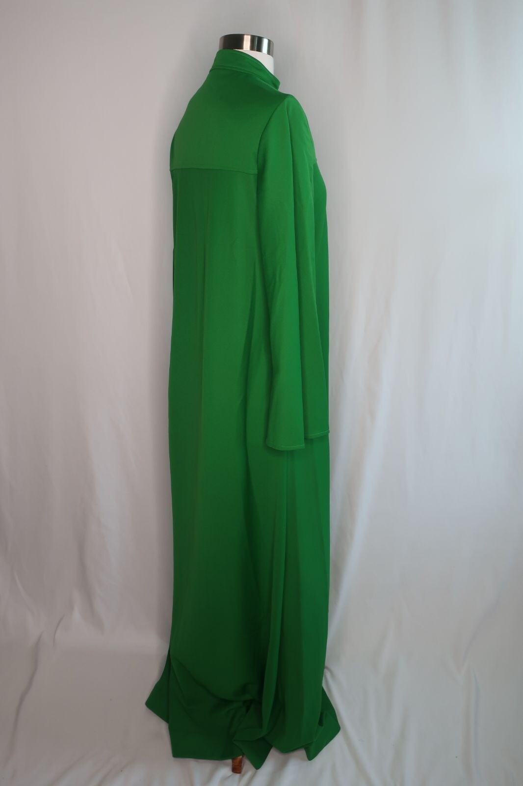 VTG 60s 70s Unbranded Green BOHO Hippie Long Shirt Casual Party Dress Sz L