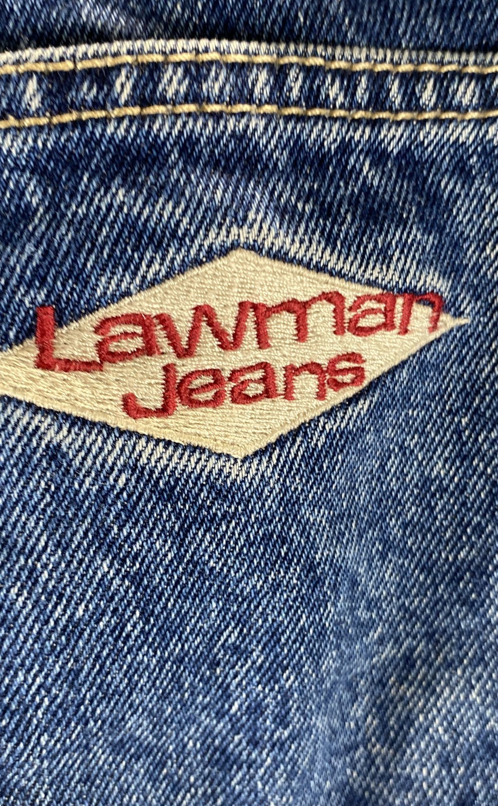 Vintage 90s Lawman Women’s High Rise Tapered Blue Denim Jeans Sz 26×32