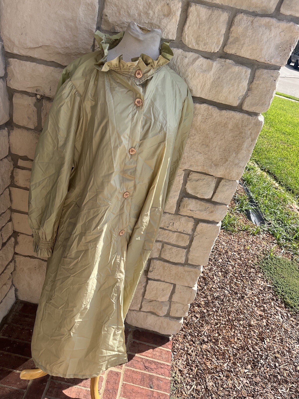 VINTAGE 80’s silkhana/Rain Coat/winddreaker Trench Coat Size L?xl