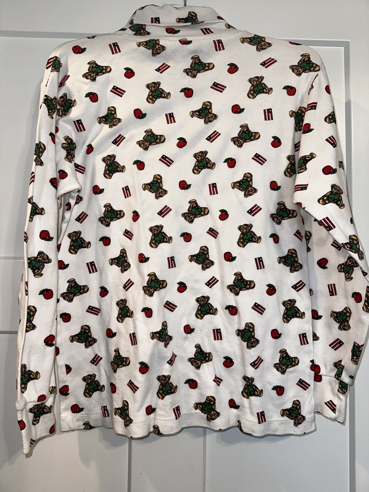 Vtg The Eagle’s Eye Turtleneck Shirt Teddy Bear Apple Teacher Theme Sz Large