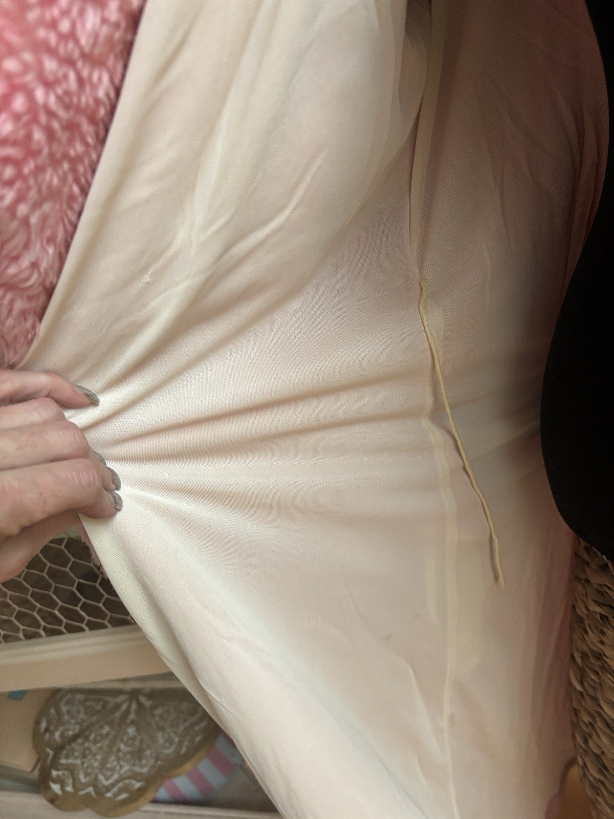 RHAPSODY BY GLAZIER Vintage Furry Robe Pink