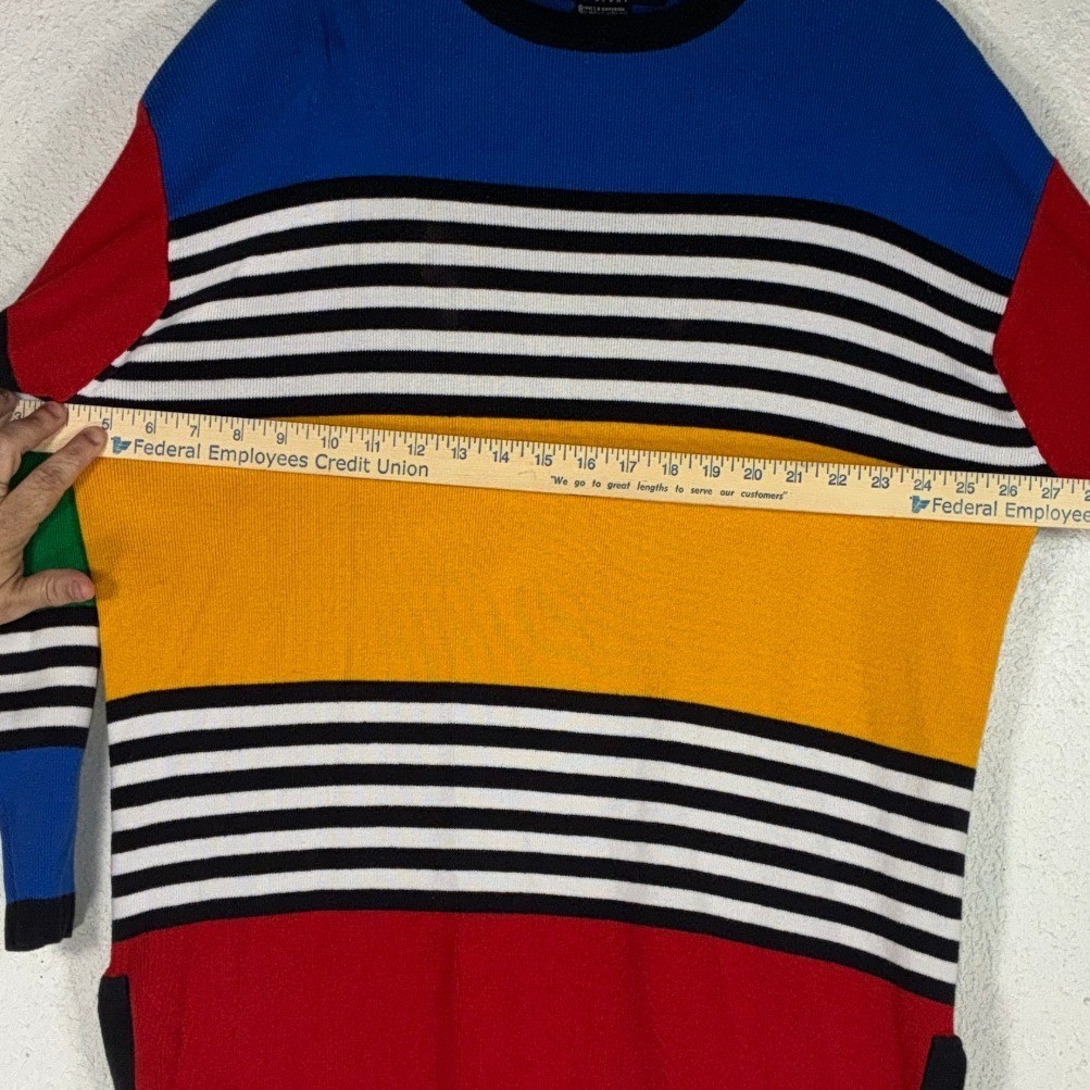 Vintage – I.B. Diffusion Multicolor Striped Sweater – L – Colorblock 90s Y2K top