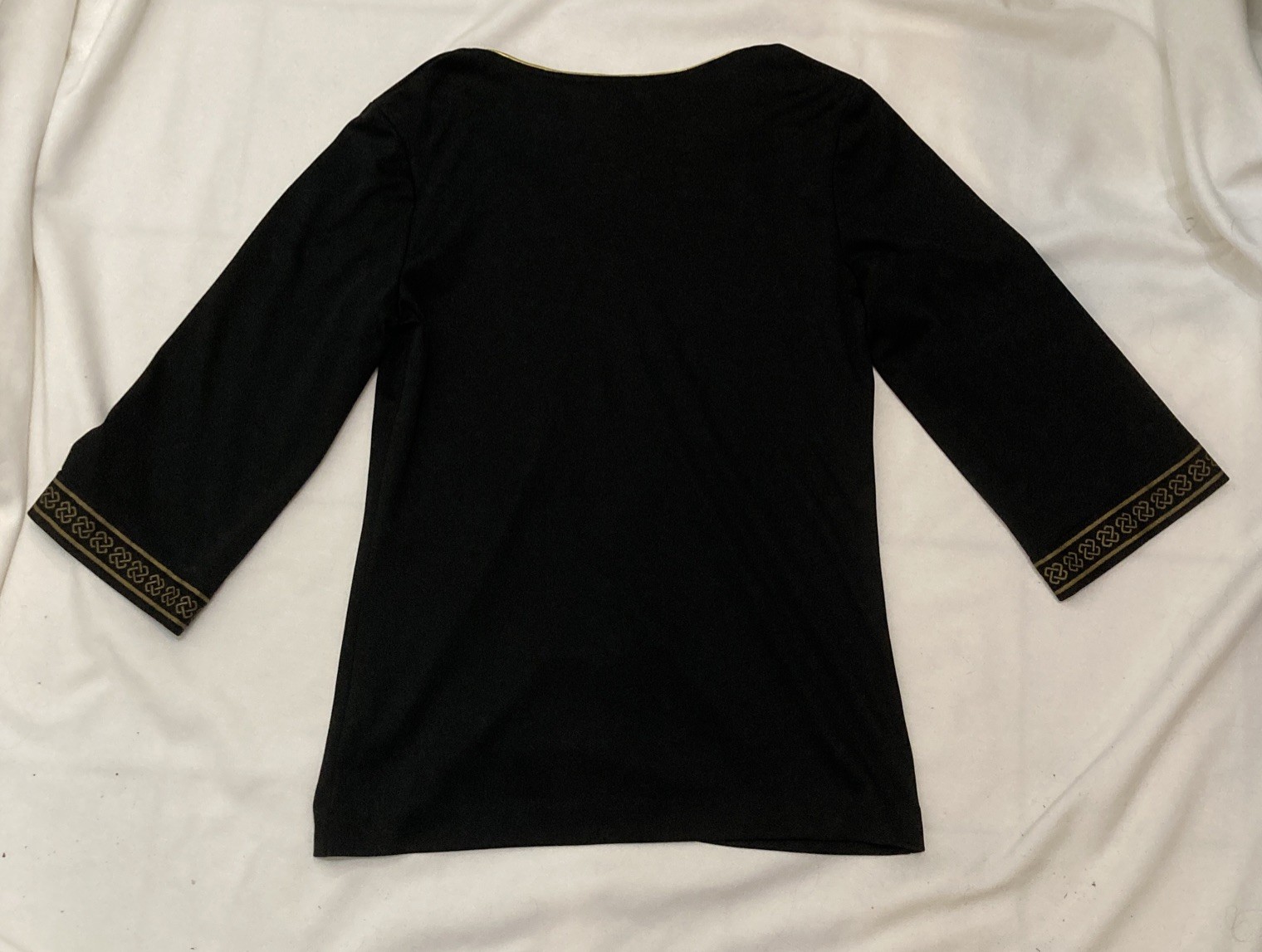 Vintage 70’s Miss Shaheen California Hawaii Style Polyester V Neck Top Tee Sz. 8