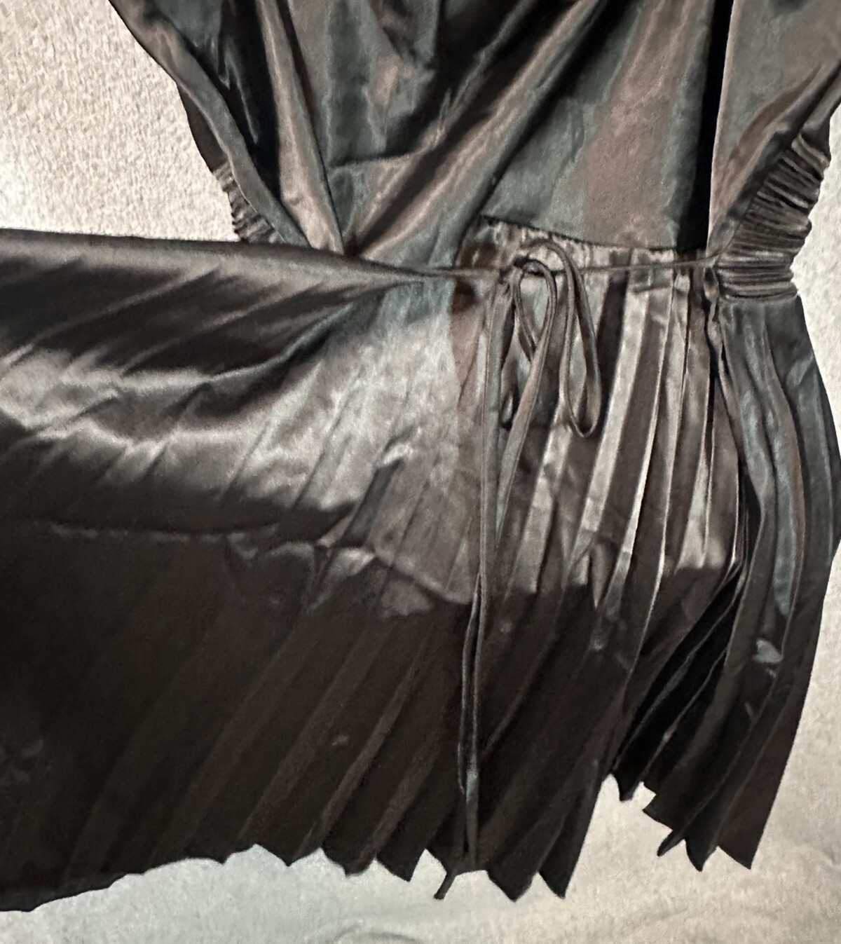 Y2k 90’s Gossip Girl Fairy Goth Grunge Baby Doll Satin Pleated A Line Dress