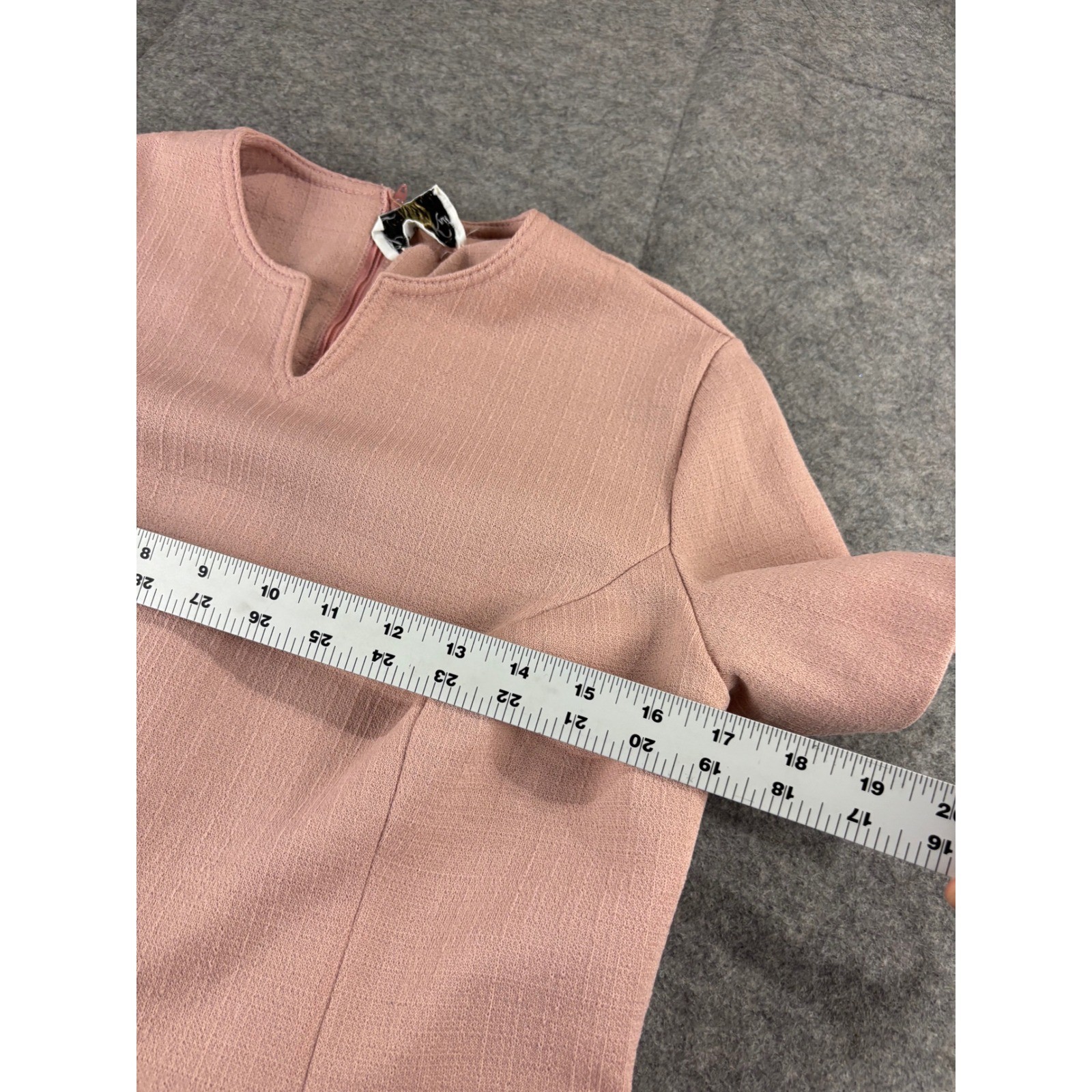VTG Sz S? Butte Knit Pink Short Sleeve Shift Dress ILGWU 1960s Mod A-Line Retro