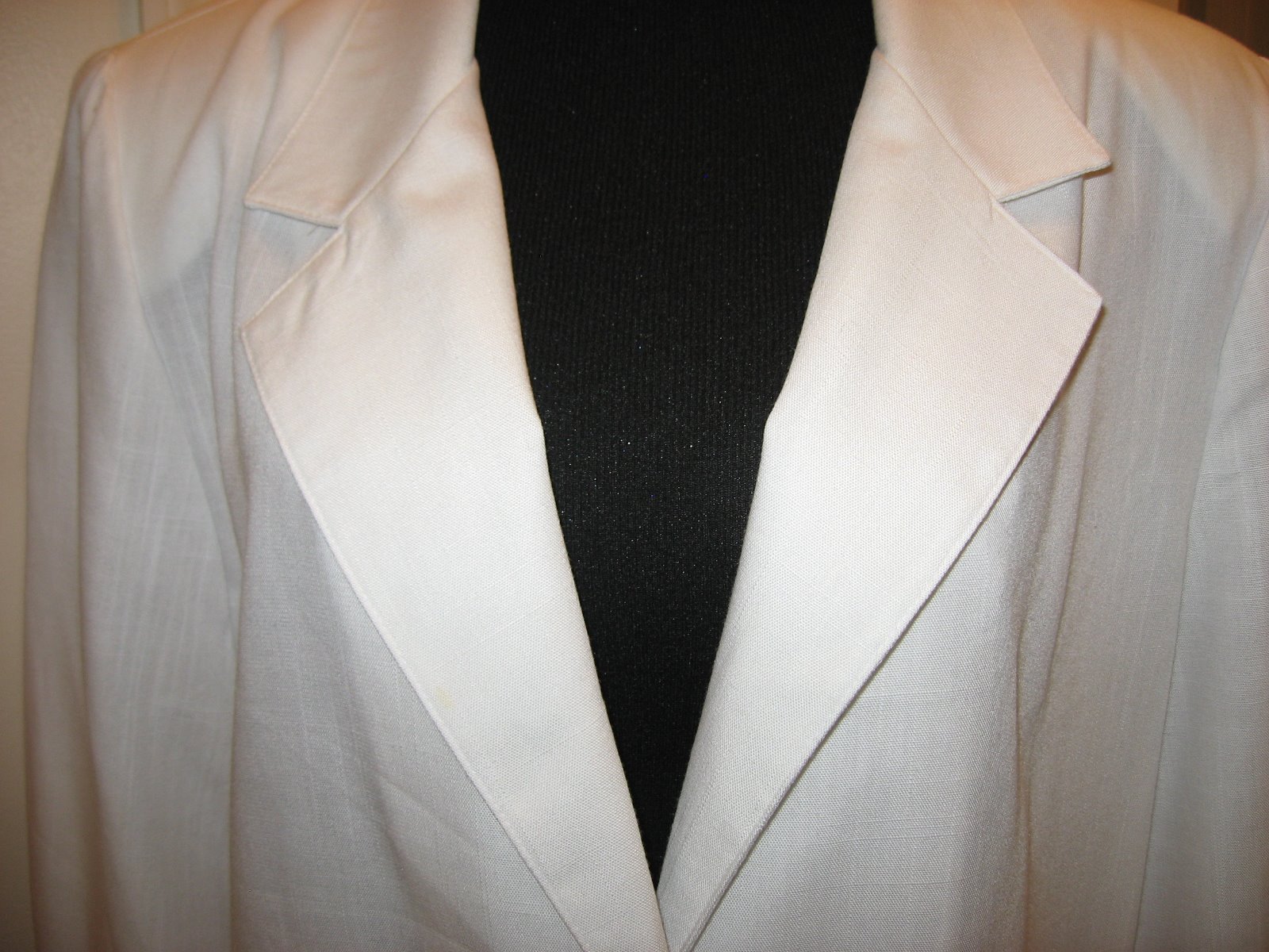 RADCLIFFE, Vintage, Blazer,Jacket,Linen look,Solid White,Polyester,16